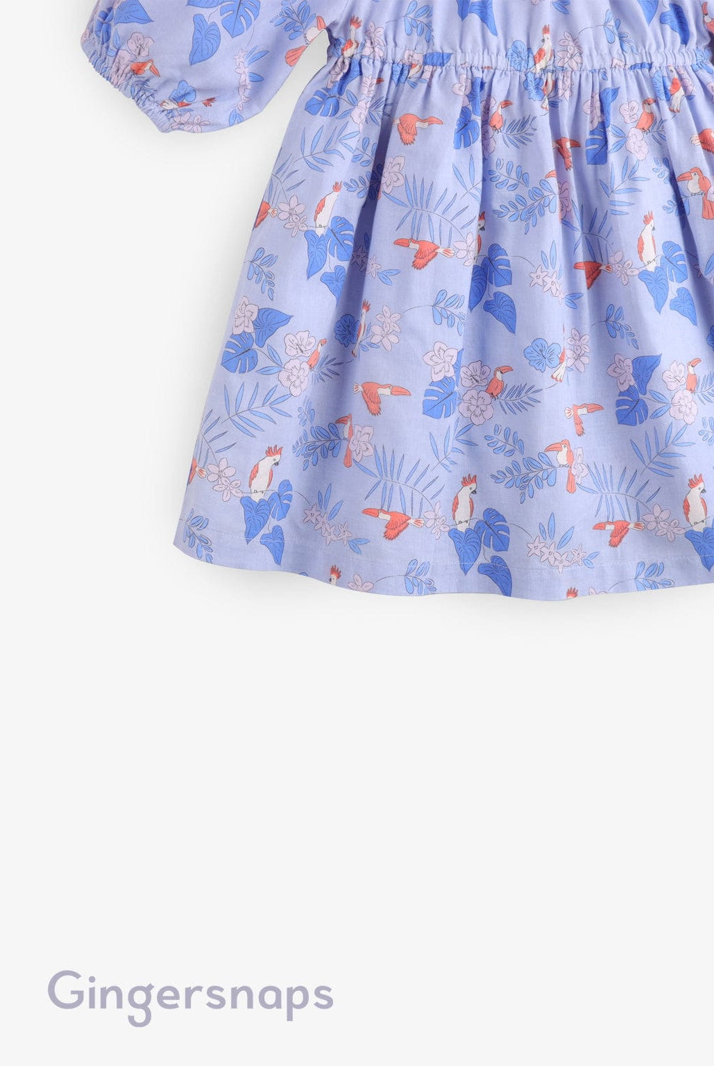 جينجرسنابس فستان منقوش مخصر بناتي أطفال أزرق