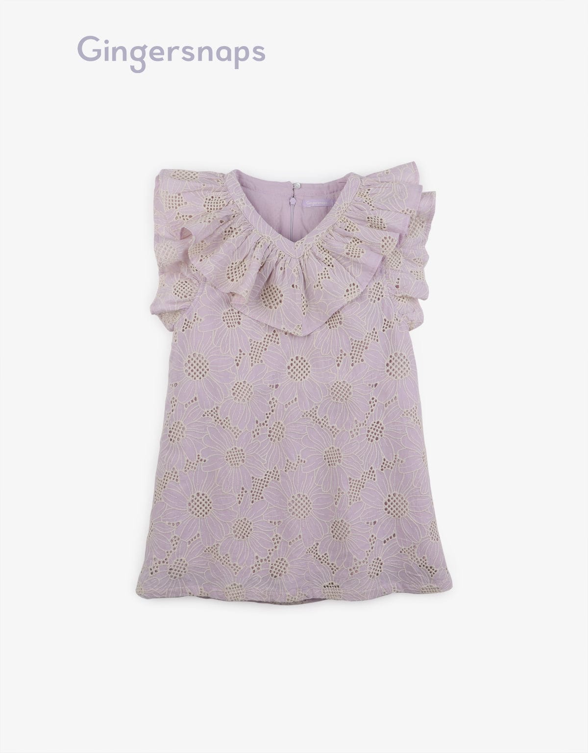 جينجرسنابس فستان كت مكشكش بفتحة سبعة بناتي أرجواني