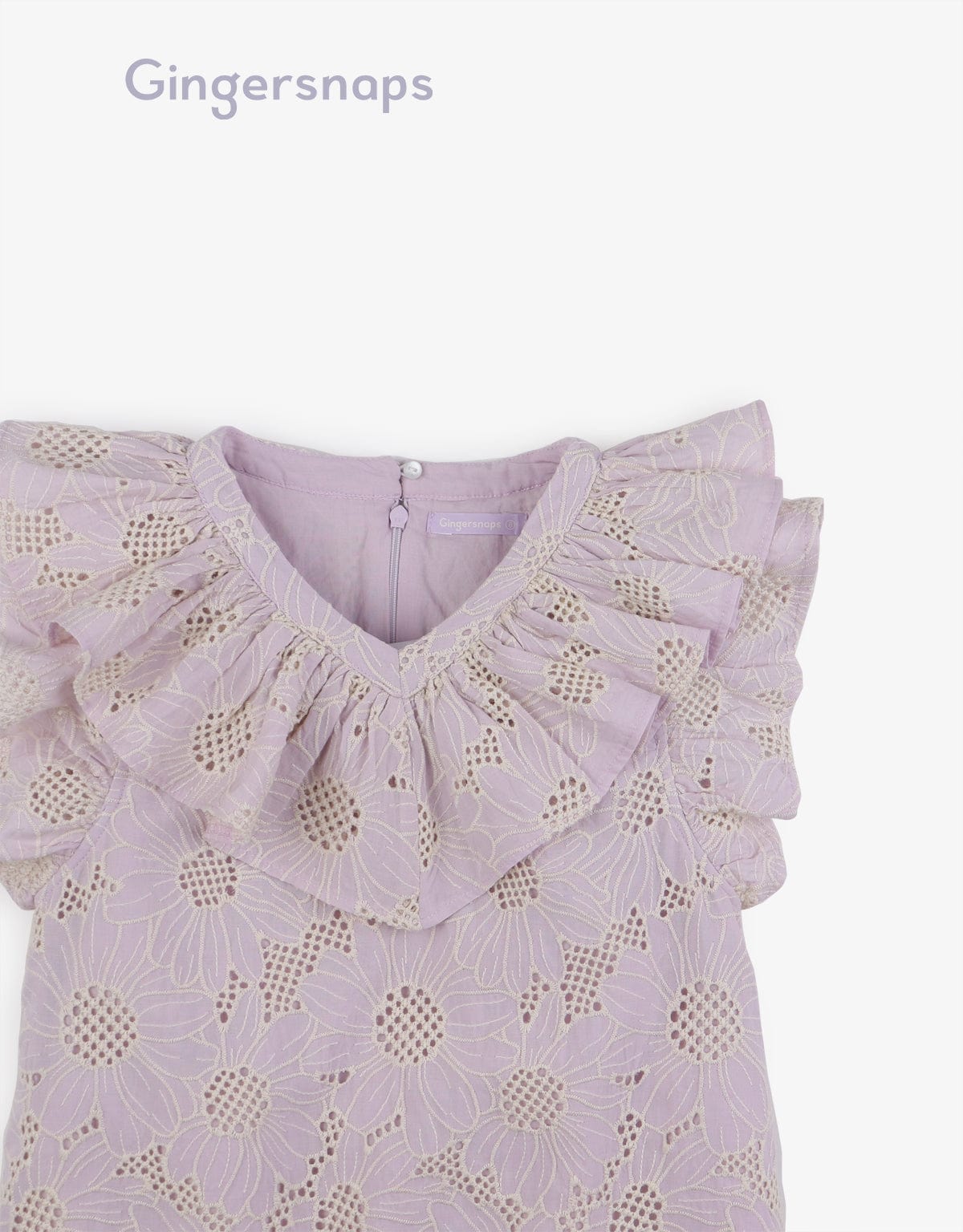 جينجرسنابس فستان كت مكشكش بفتحة سبعة بناتي أرجواني