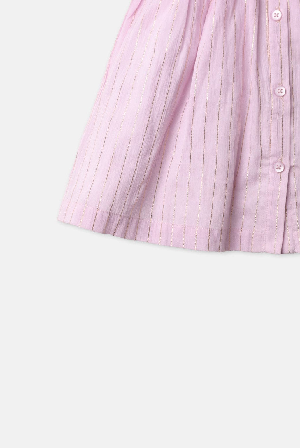 جينجرسنابس فستان مخطط بالطول بحزام على الخصر كم قصير بف بناتي أرجواني