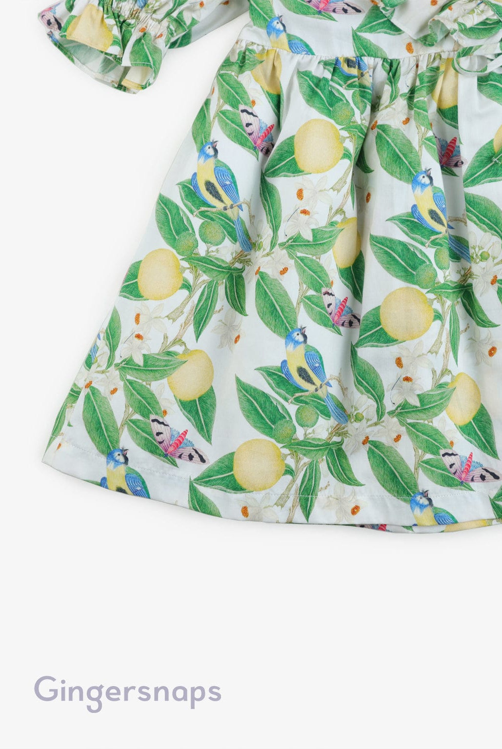 جينجرسنابس فستان بناتي مشجر مخصر نص كم بف متعدد الألوان