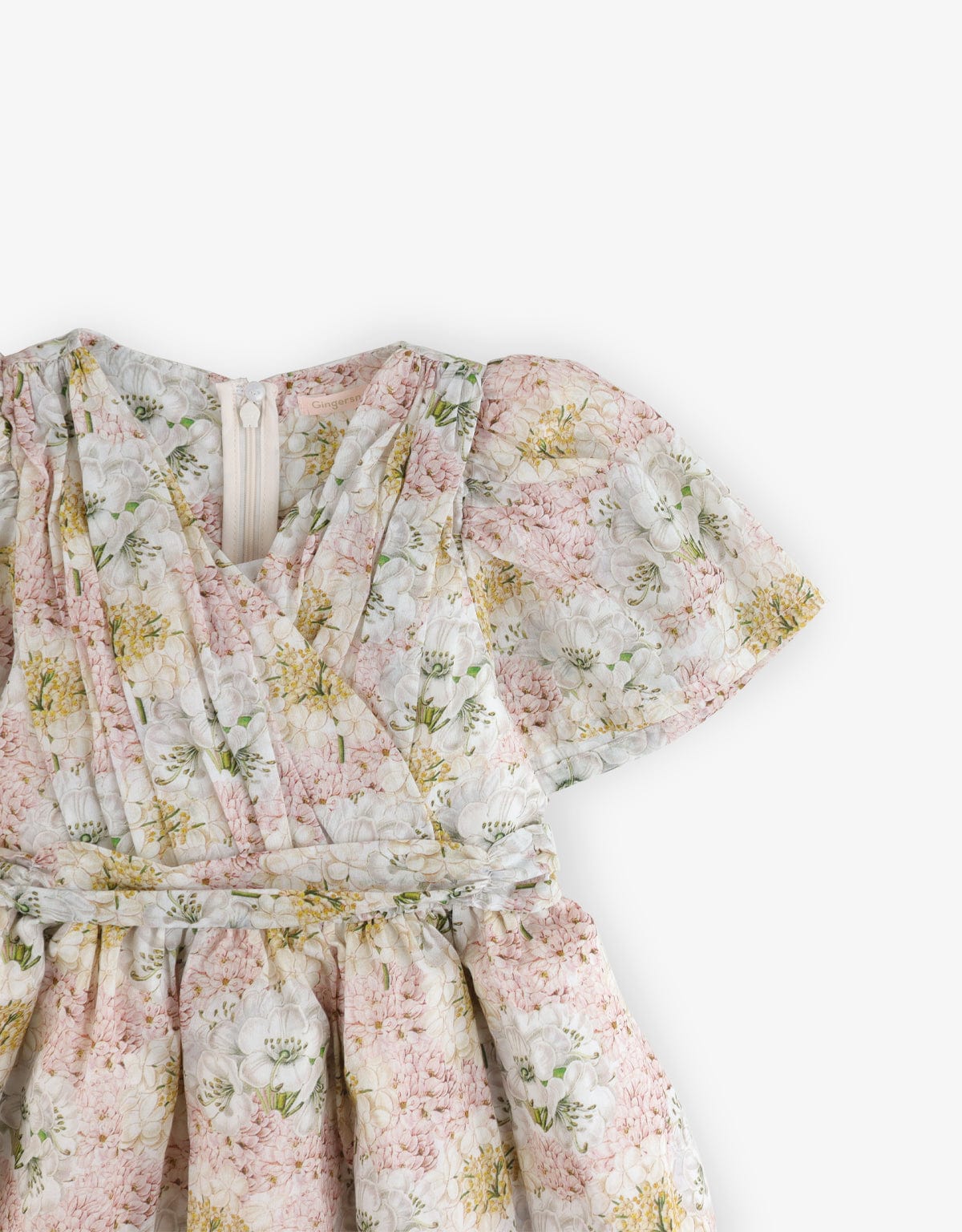 جينجرسنابس فستان مشجر مخصر كم قصير مفتوح بناتي متعدد الألوان