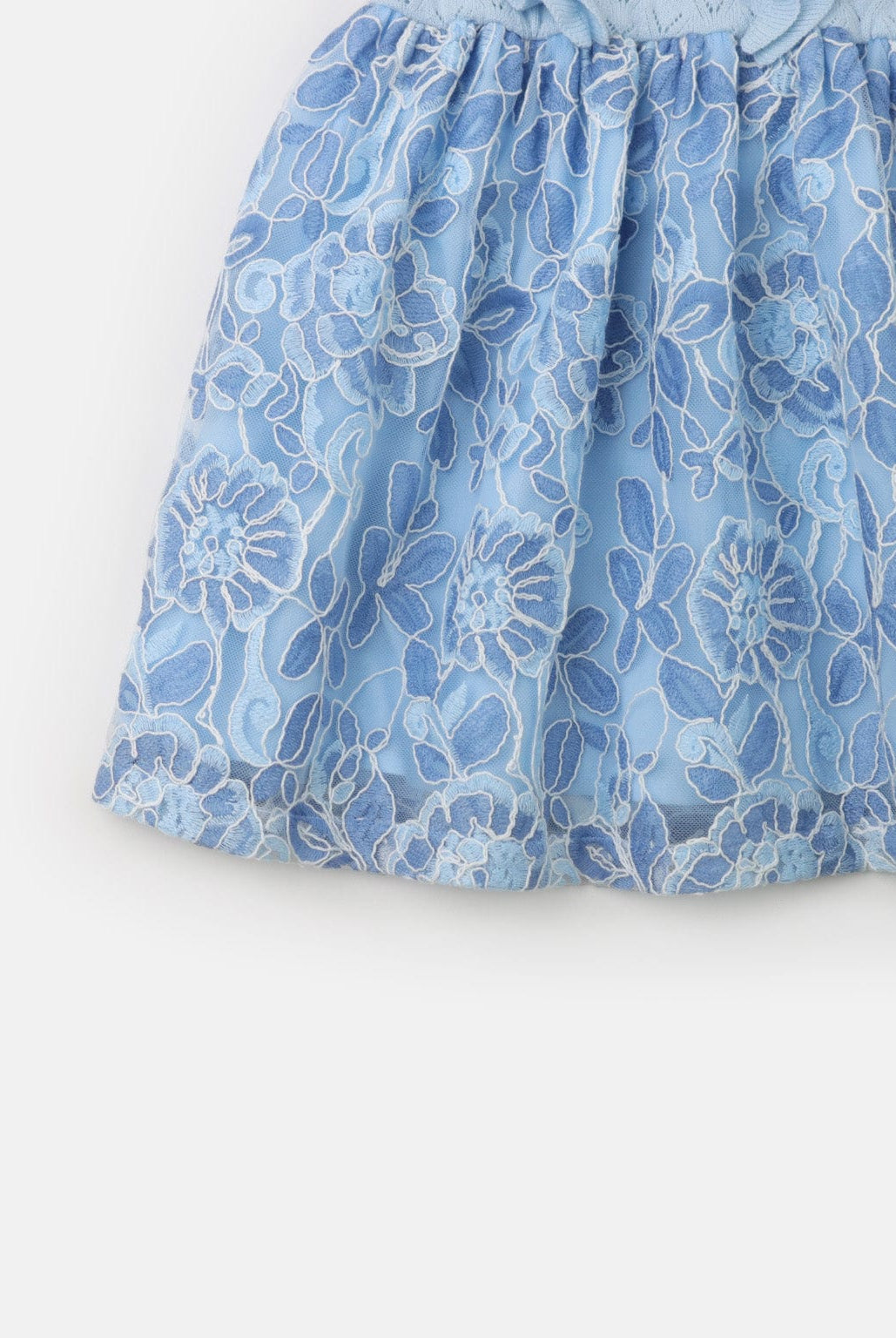 جينجرسنابس فستان مخصر مورد من أسفل كم قصير بناتي أزرق