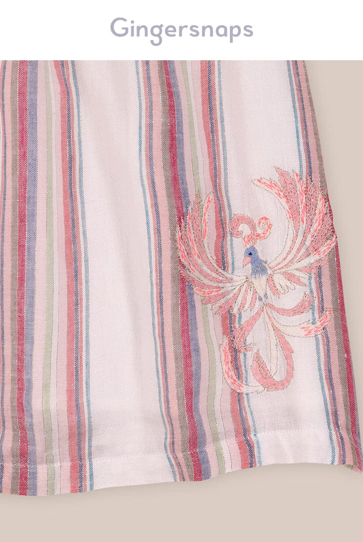 جينجرسنابس فستان بناتي سادة بدوائر من أسفل متعدد الألوان