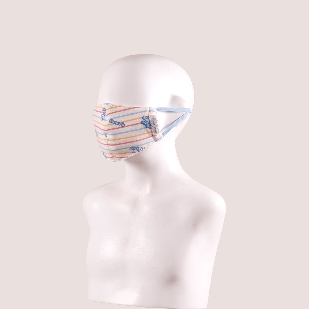 جينجرسنابس كمامة بناتي منقوشة قماش متعدد الألوان