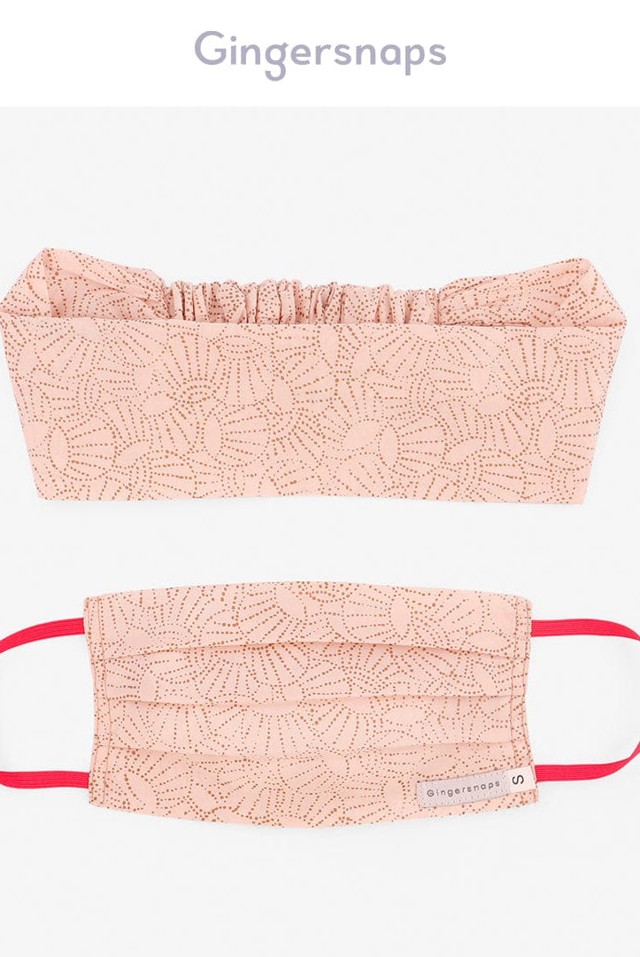 جينجرسنابس كمامة أطفال ببندانة بناتي متعدد الألوان