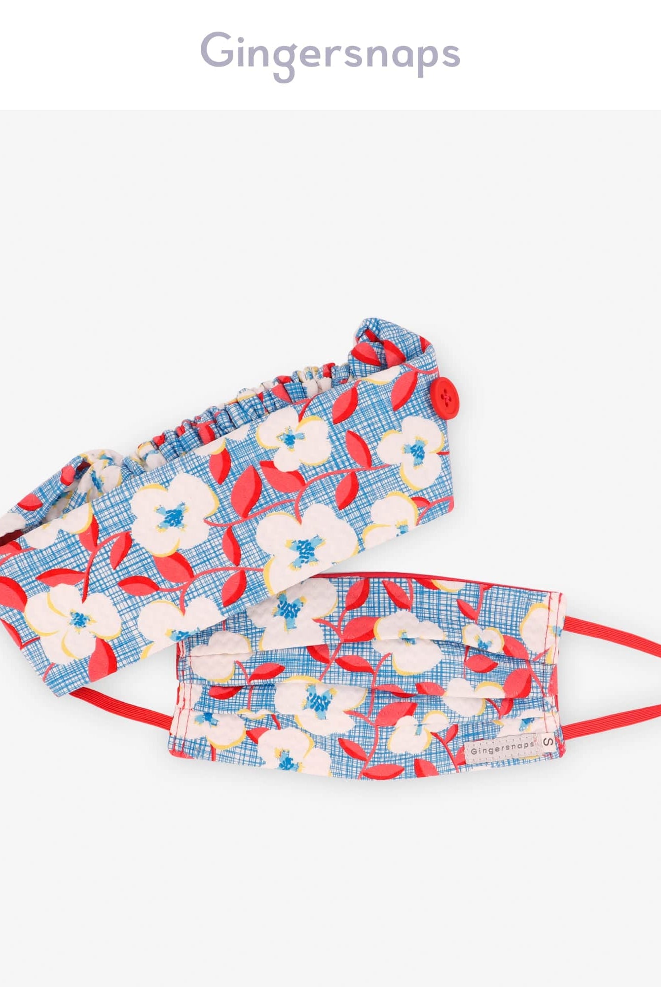 جينجرسنابس كمامة قماش مشجرة بناتي متعدد الألوان