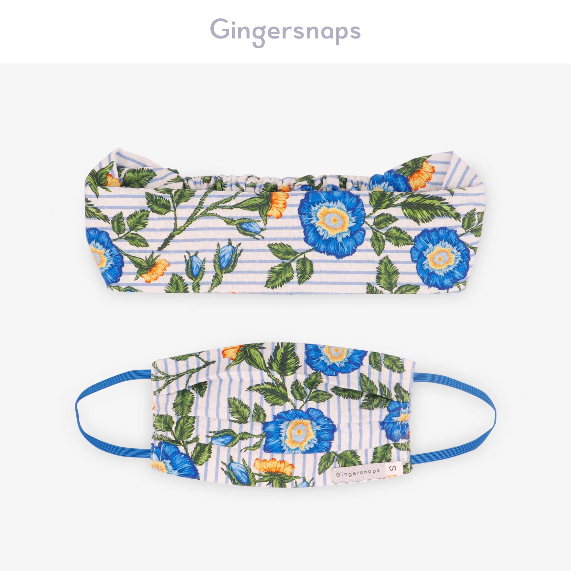 جينجرسنابس كمامة قماشية مشجرة ببندانة متعدد الألوان