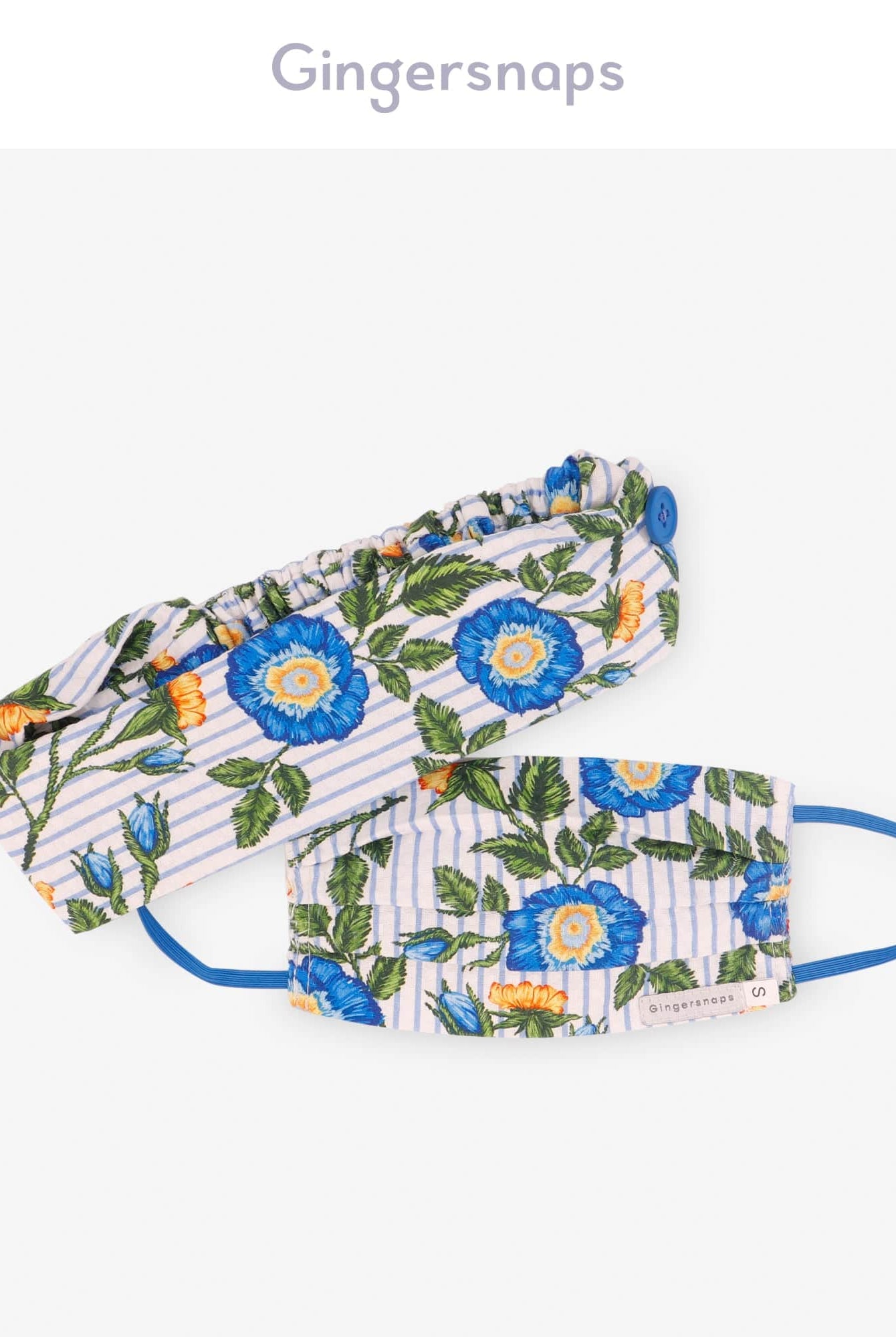 جينجرسنابس كمامة قماشية مشجرة ببندانة متعدد الألوان