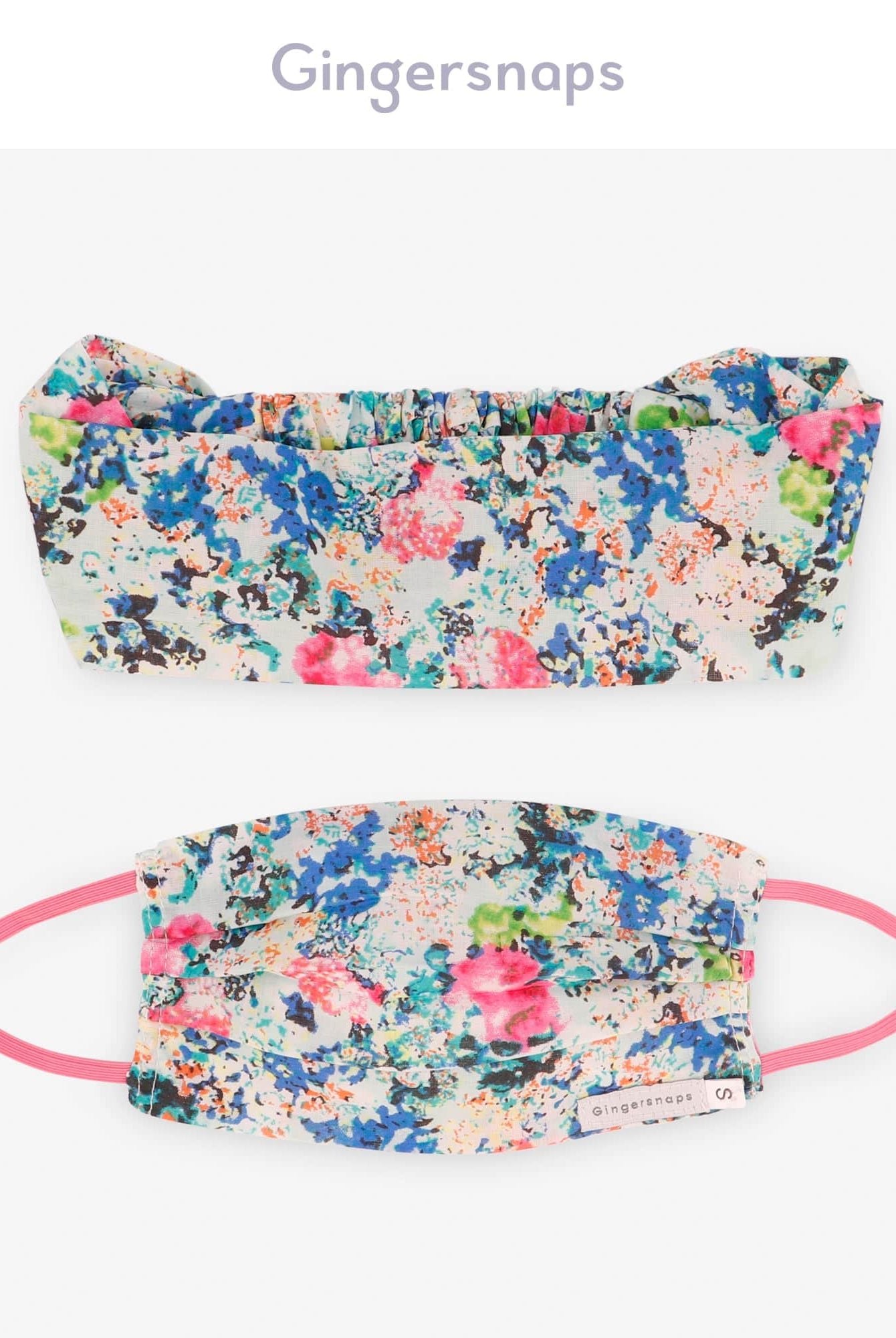 جينجرسنابس كمامات موردة بناتي متعدد الألوان