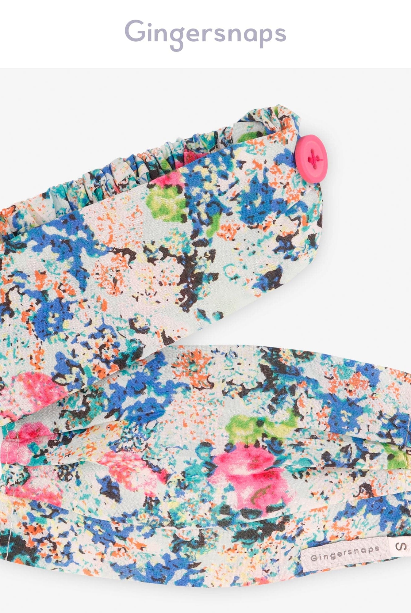 جينجرسنابس كمامات موردة بناتي متعدد الألوان