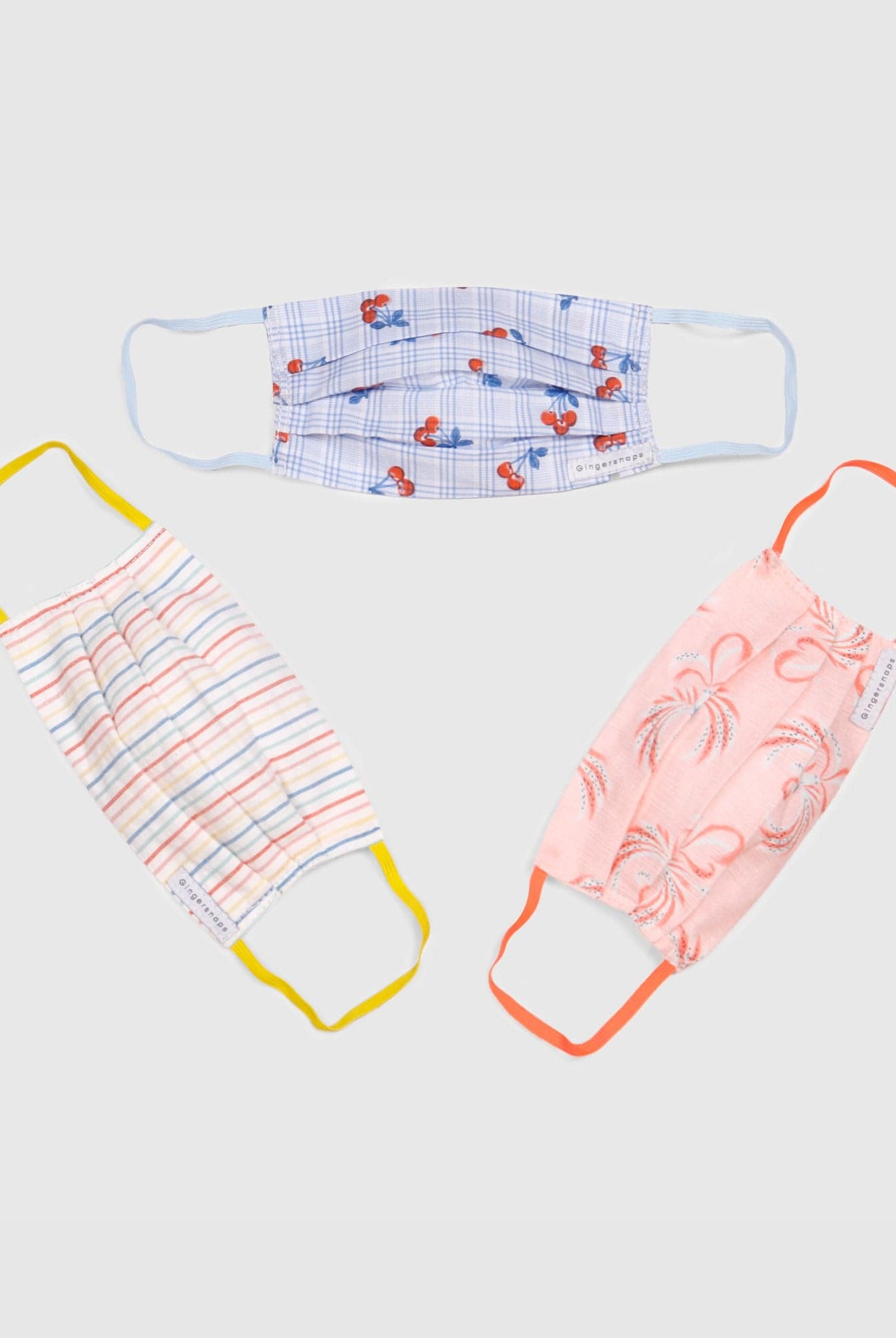 جينجرسنابس كمامات بناتي ملونة ومنقوشة متعدد الألوان