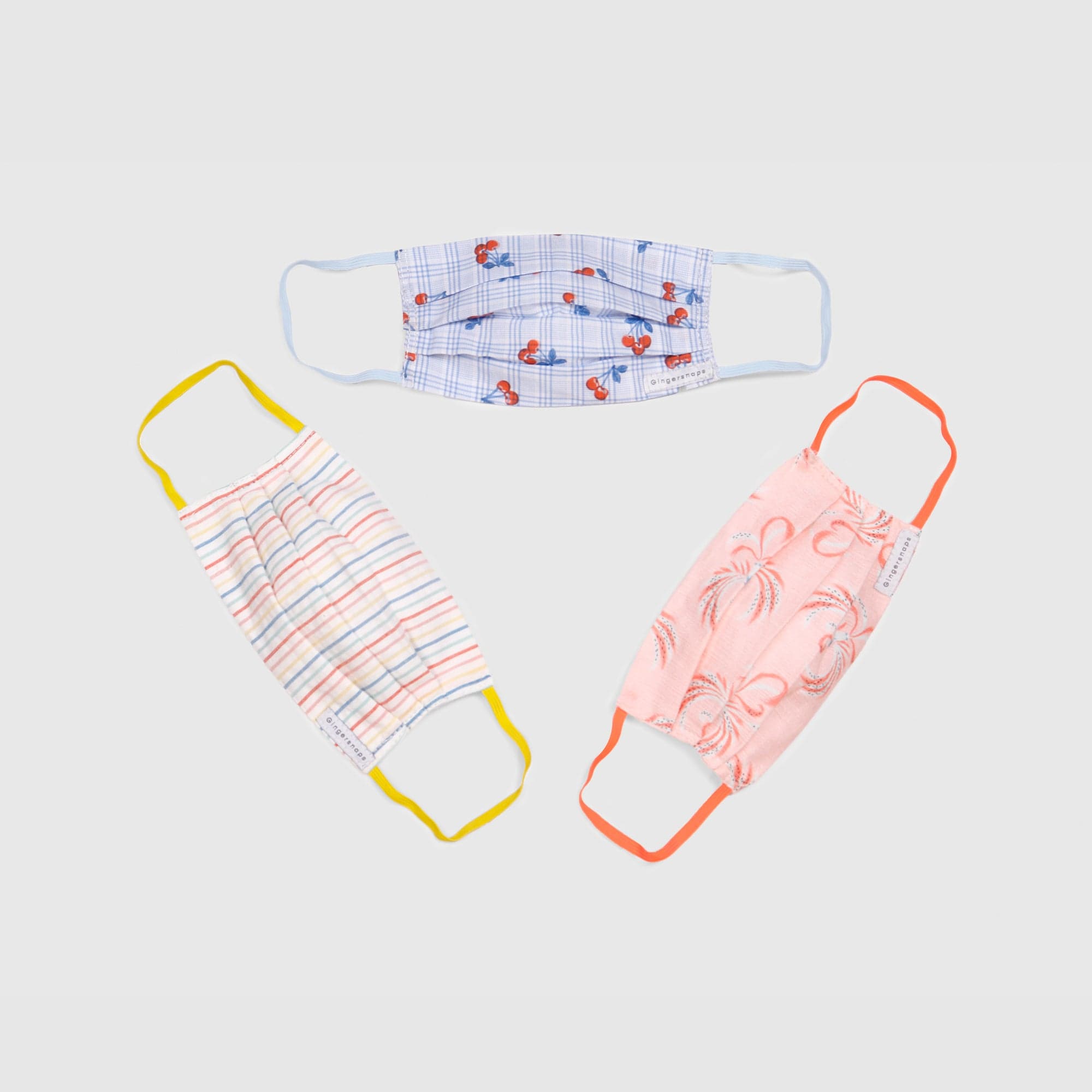 جينجرسنابس كمامات بناتي ملونة ومنقوشة متعدد الألوان