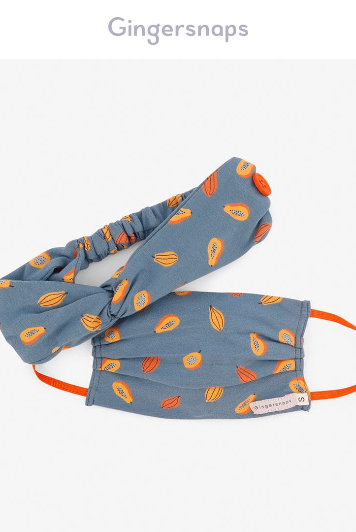 جينجرسنابس كمامة اطفال مزينة بفواكة متعدد الألوان
