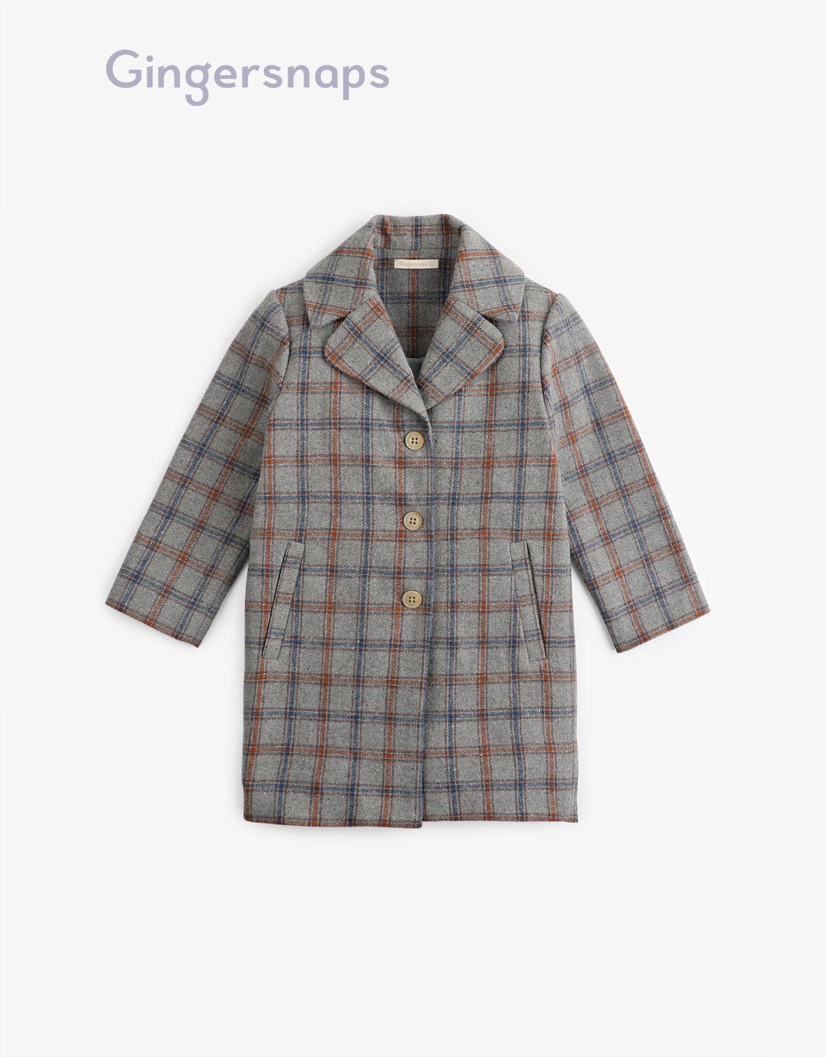 جينجرسنابس معطف كاروهات طويل بجيوب أمامية - متعدد الألوان