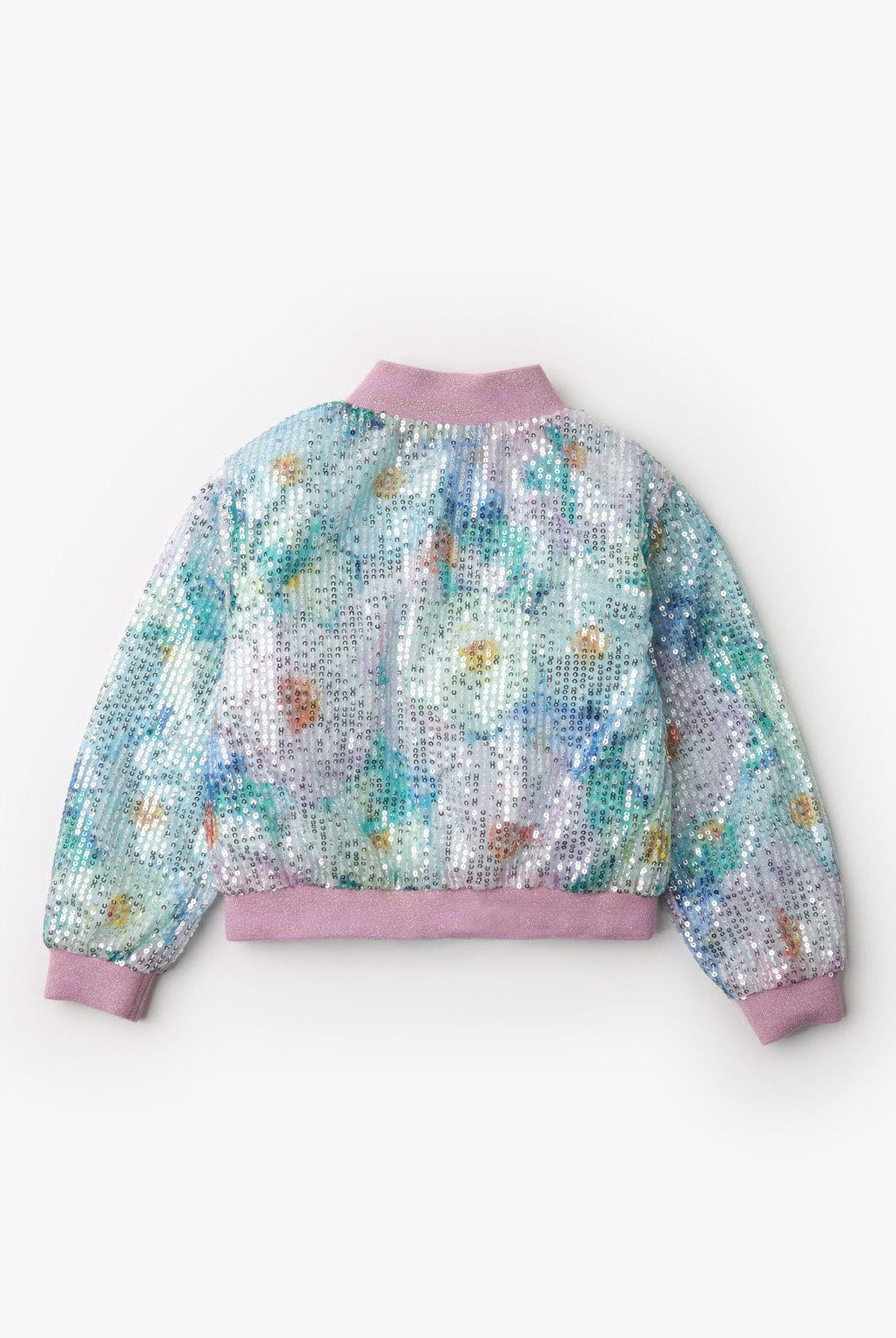 جينجرسنابس جاكيت لامع بسحاب كم طويل بناتي متعدد الألوان