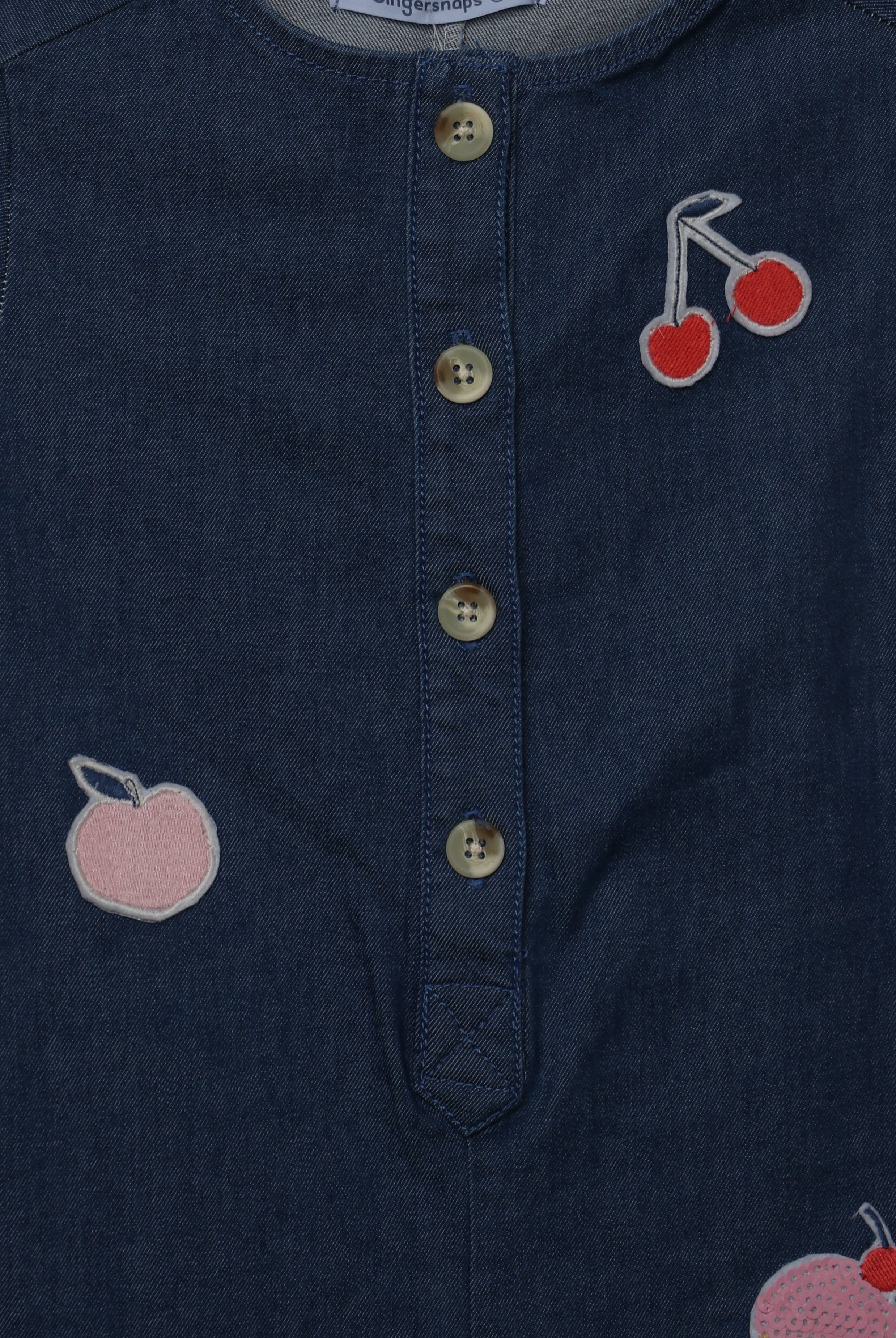 جينجرسنابس جمبسوت بناتي شورت ببادجات نص كم أزرق