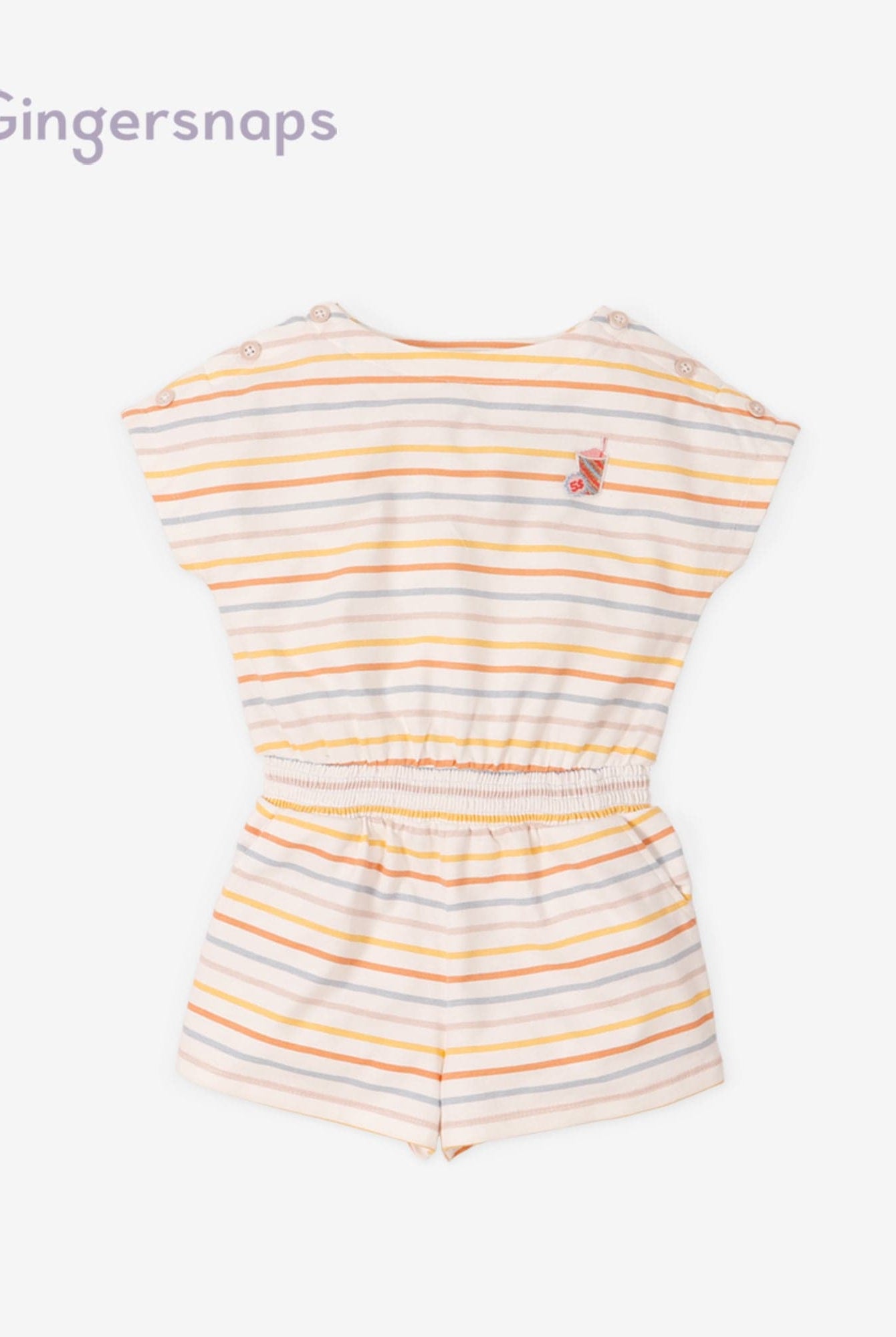 جينجرسنابس جمبسوت بناتي مخطط بالعرض كم قصير متعدد الألوان