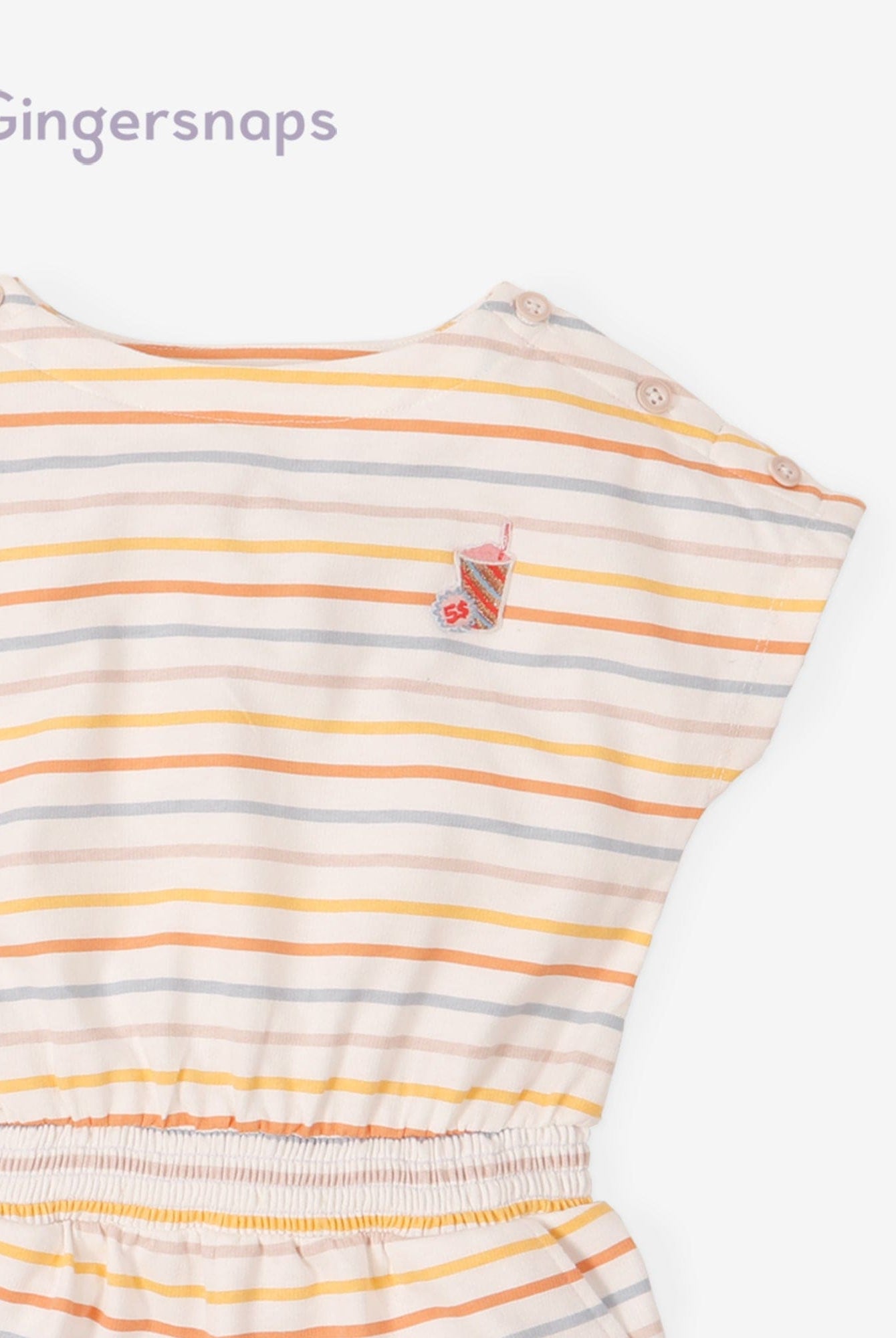 جينجرسنابس جمبسوت بناتي مخطط بالعرض كم قصير متعدد الألوان