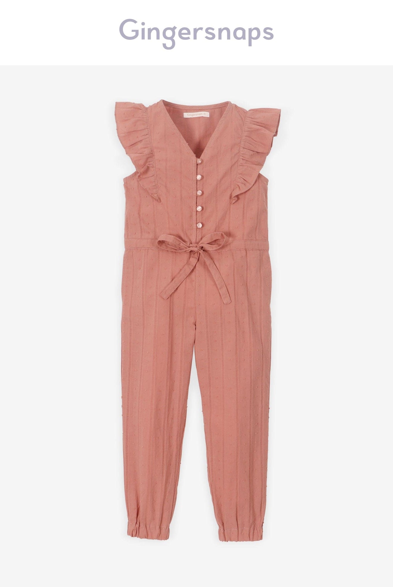 جينجرسنابس جمبسوت سادة مضلع بفيونكة بناتي وردي