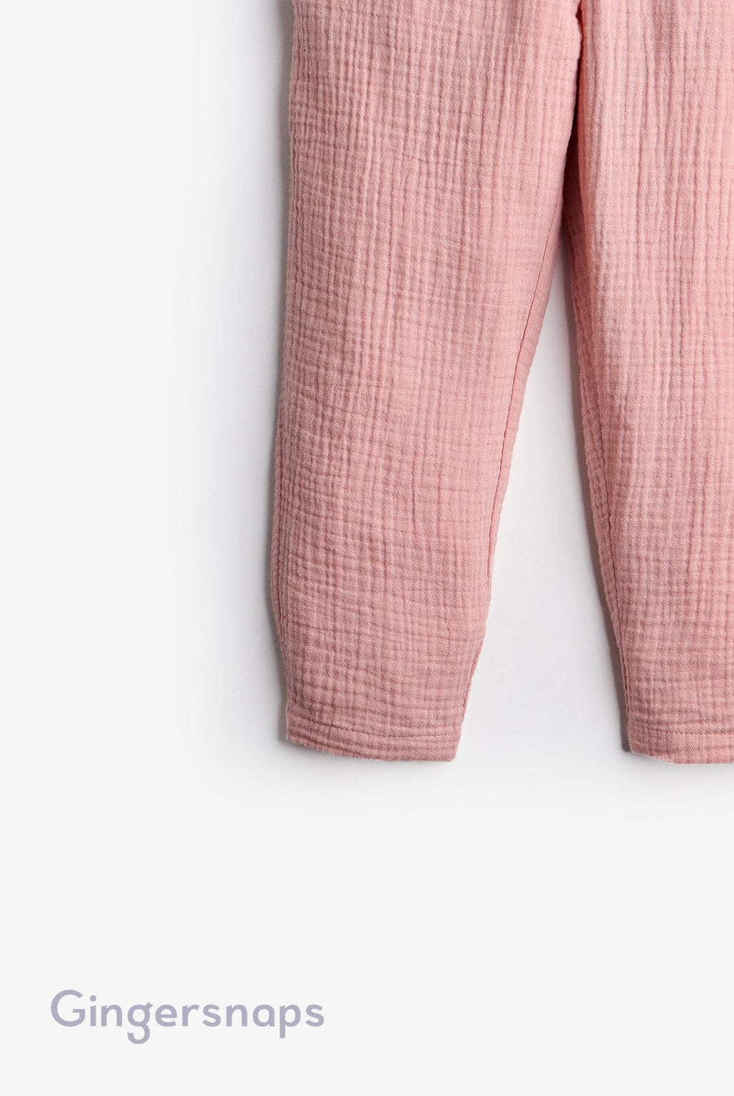 جينجرسنابس جمبسوت بناتي بنات صغار بدون أكمام مزين برباط علي الخصر وردي