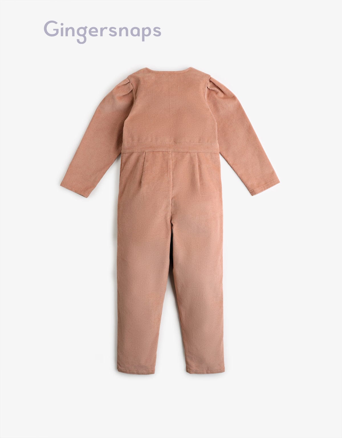 جينجرسنابس جمبسوت بناتي طويل بأستك مطاطي علي الخصر - براون