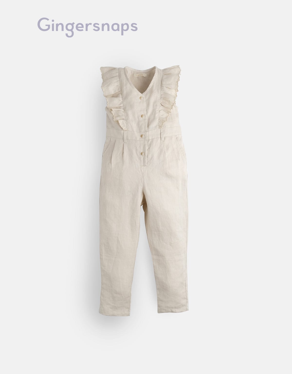 جينجرسنابس جمبسوت مخصر سادة طويل بأزرار أمامية كت بناتي بيج