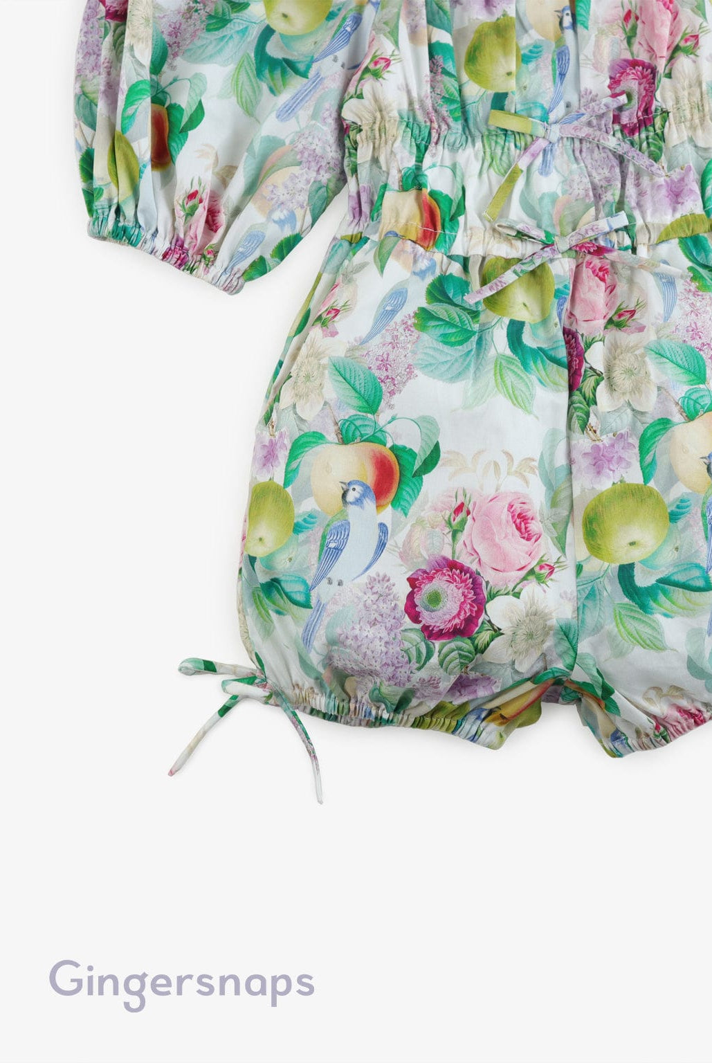 جينجرسنابس جمبسوت منقوش بفيونكات أمامية نص كم بف بناتي متعدد الألوان