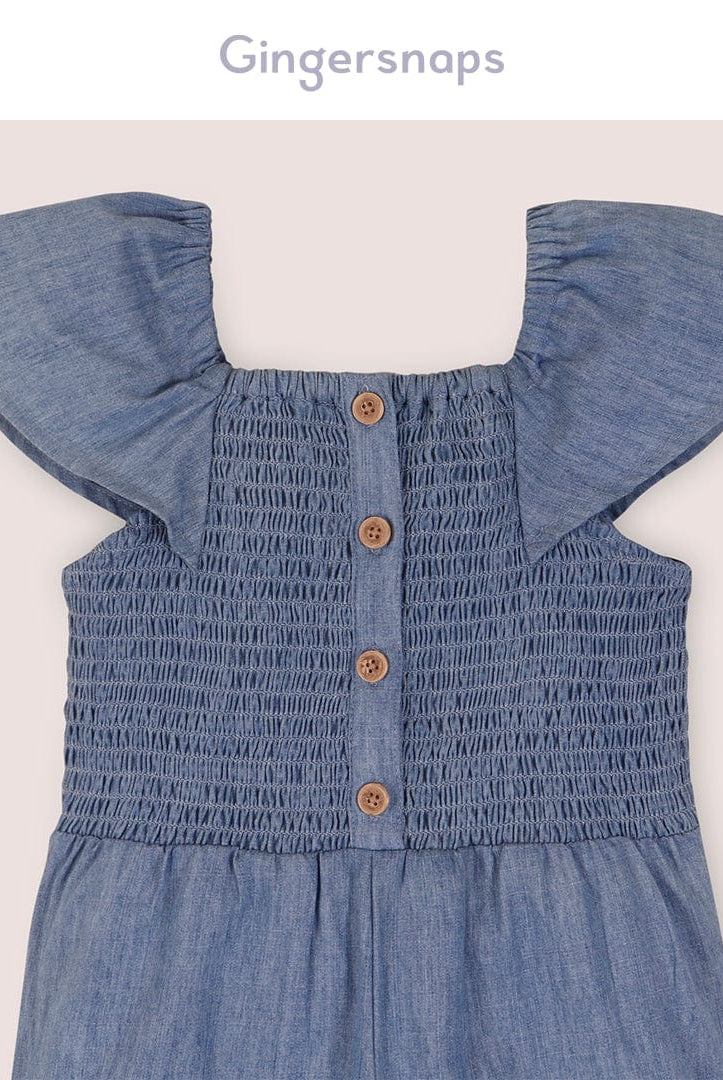 جينجرسنابس سالوبيت جينز شورت أطفال بناتي ازرق دينم وسط