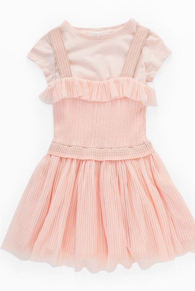 جينجرسنابس فستان بناتي شيفون مكشكش مخصر بناتي صدف البحر