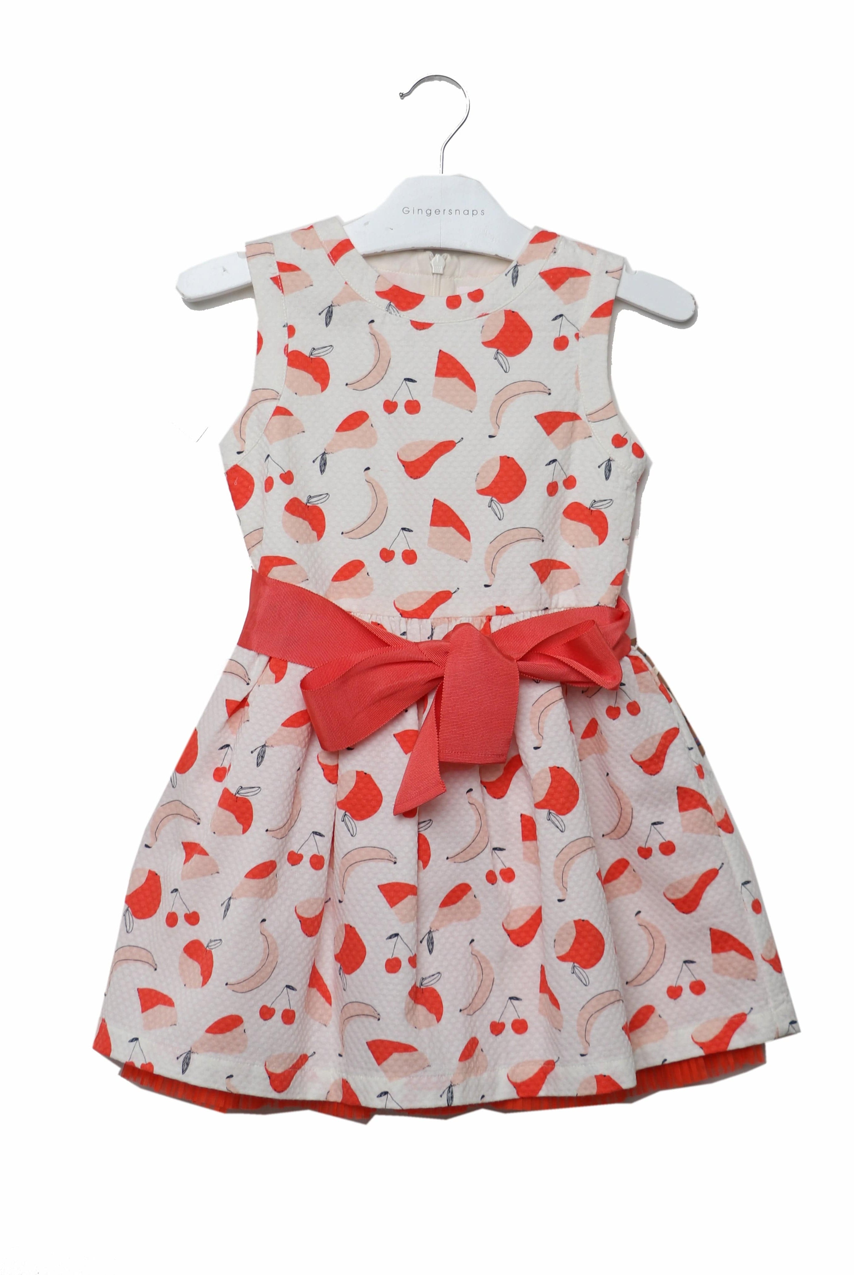 جينجرسنابس فستان بناتي مزين بالطعام منفوش من أسفل كت متعدد الألوان