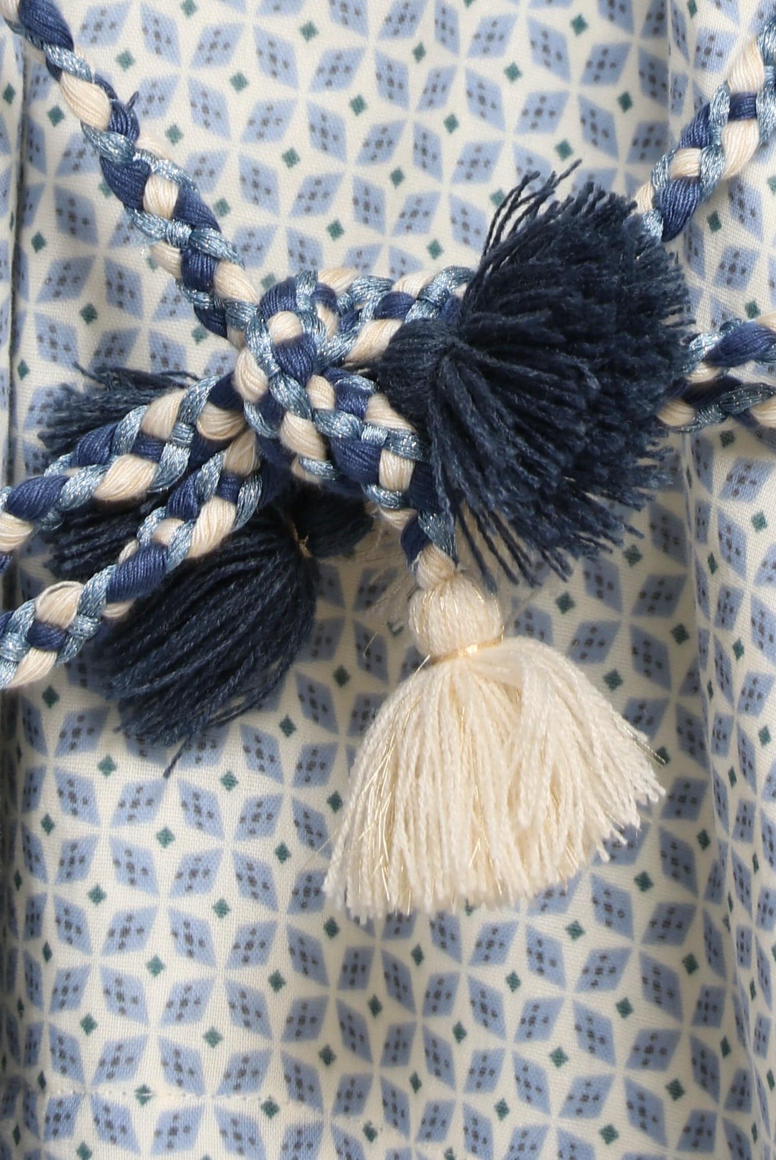 جينجرسنابس فستان بناتي منقوش طويل كم طويل رمادي