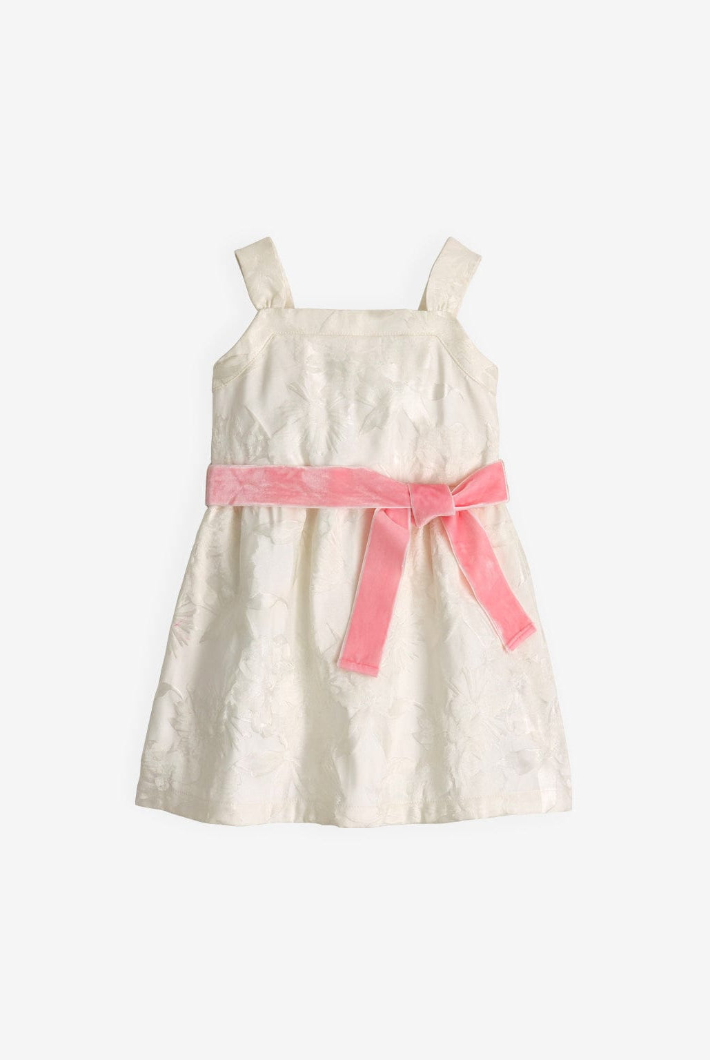 جينجرسنابس فستان بناتي لامع حمالات عريضة كريمي