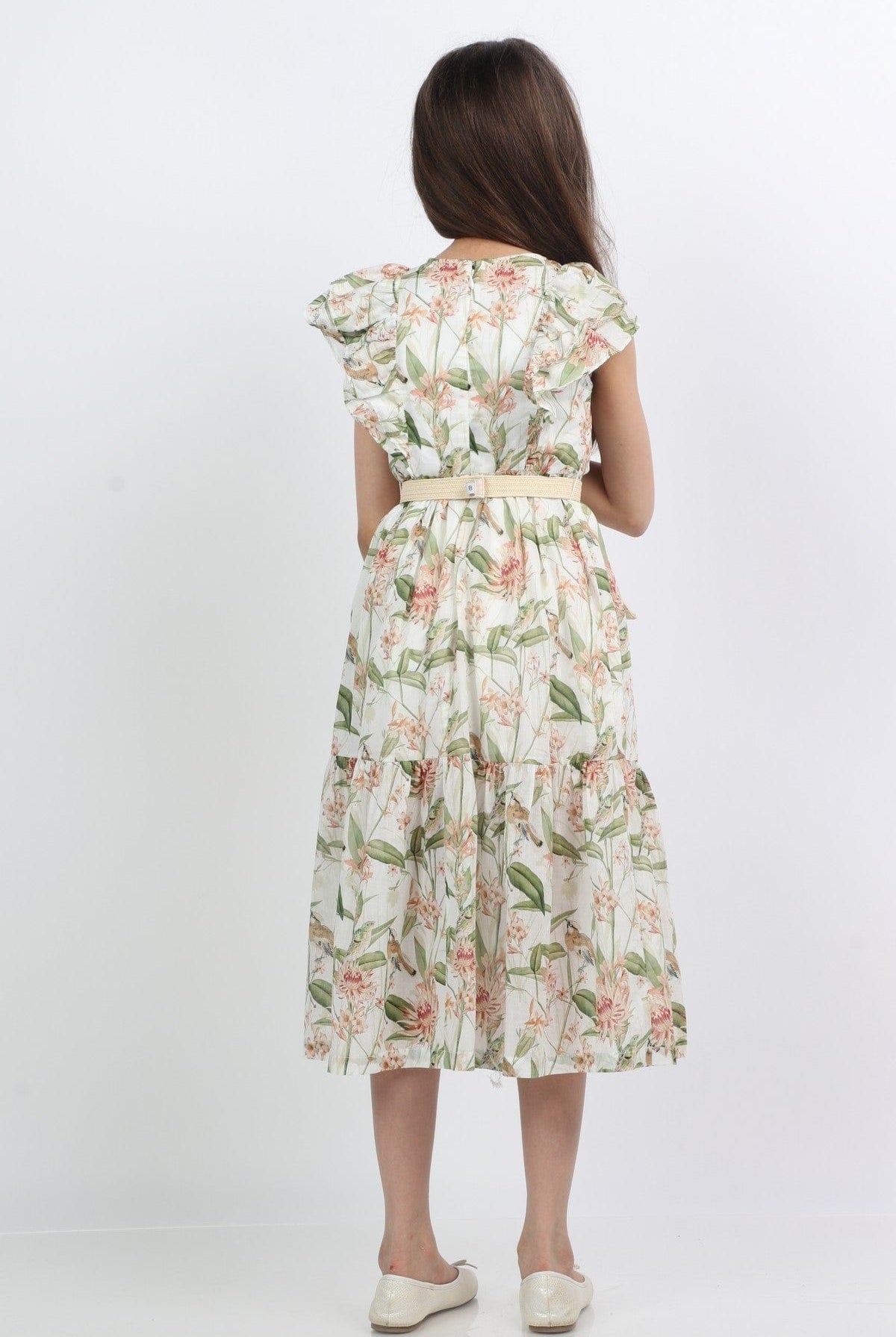 جينجرسنابس فستان مشجر طويل بناتي متعدد الألوان