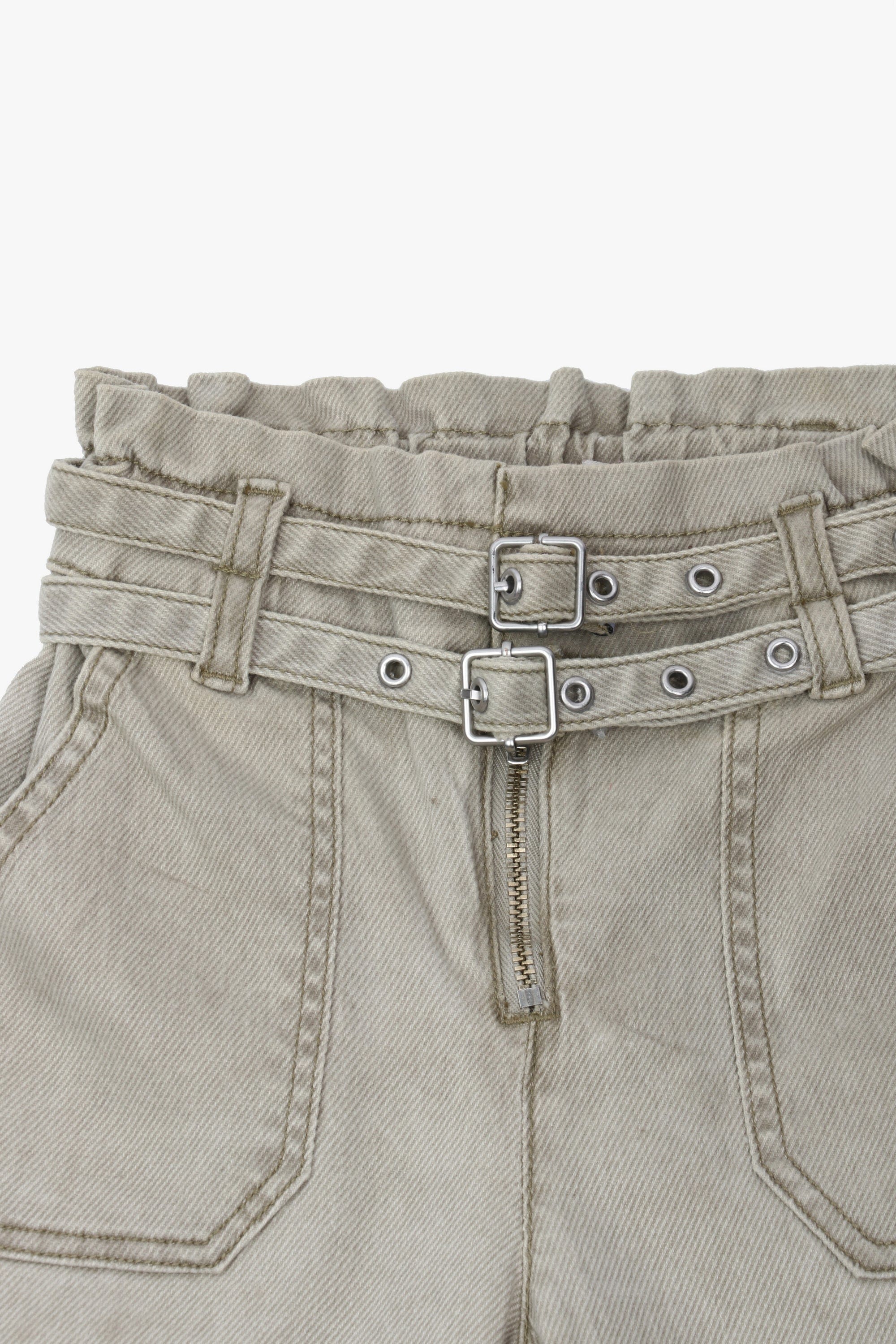 جينجرسنابس بنطلون بناتي سادة بأربطة البيج