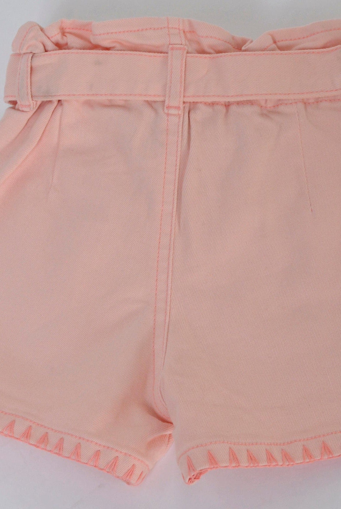 جينجرسنابس شورت جينز برباط وجيوب أمامية بناتي وردي شاحب