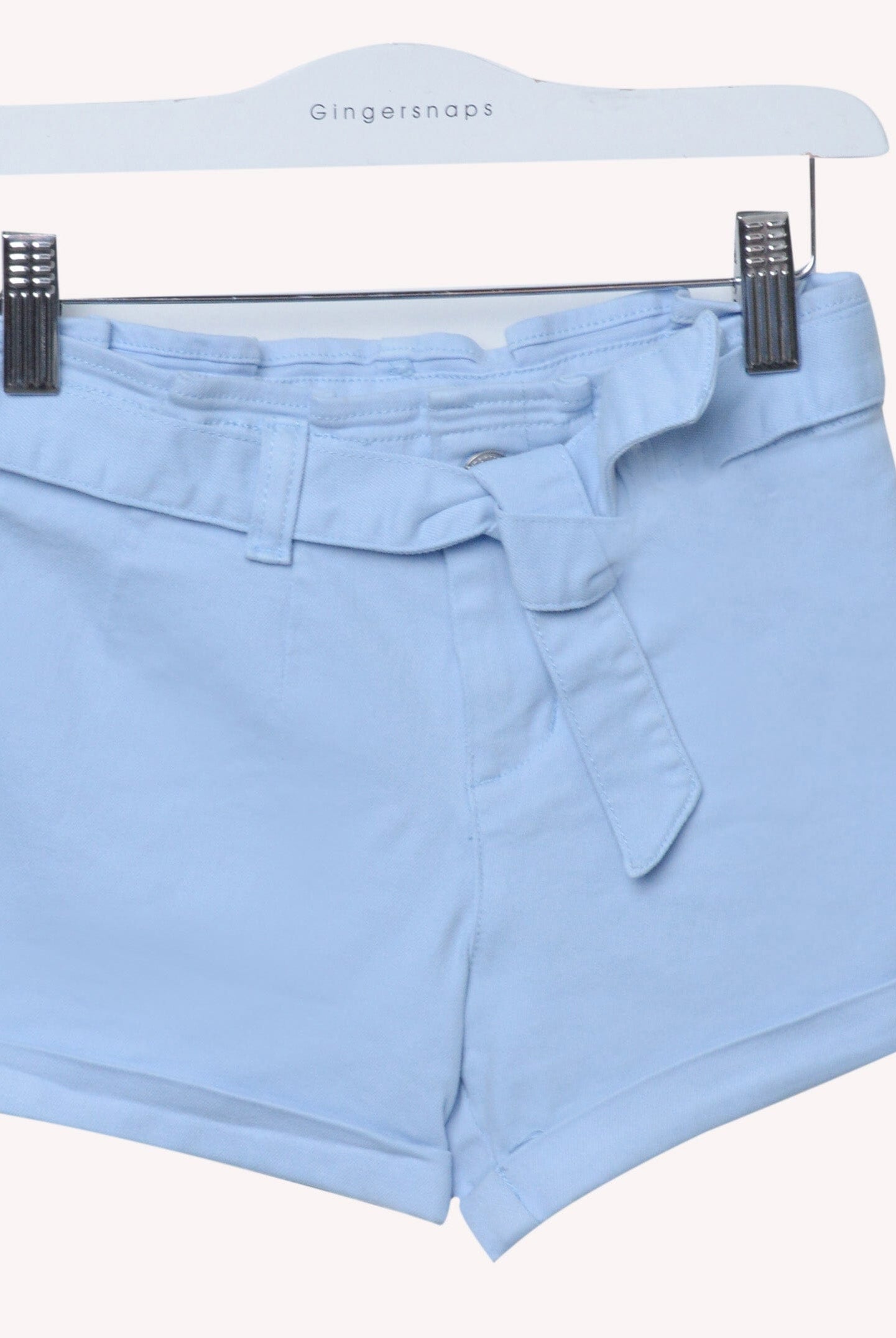 جينجرسنابس شورت سادة قصير برباط بناتي أزرق فاتح