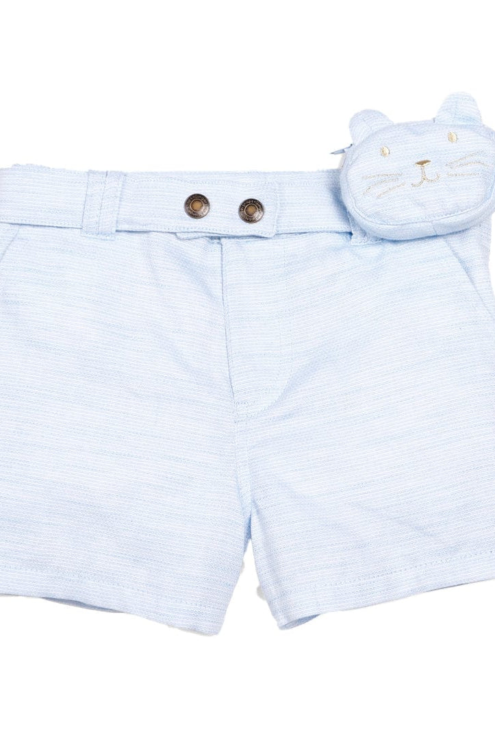 جينجرسنابس شورت جينز بزرارين أماميين بناتي أزرق فاتح
