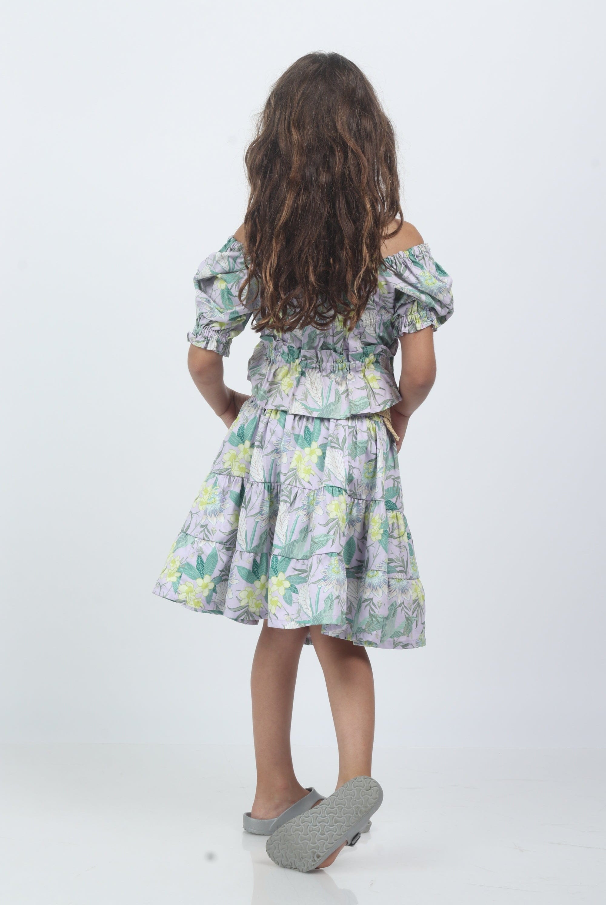 جينجرسنابس تنورة بناتي ميدي مشجرة متعدد الألوان