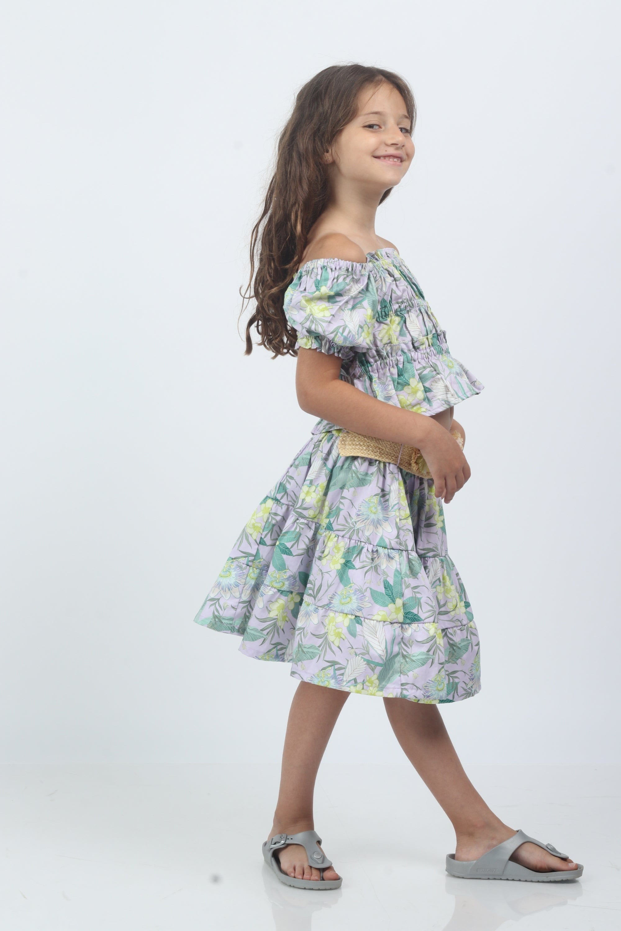 جينجرسنابس تنورة بناتي ميدي مشجرة متعدد الألوان