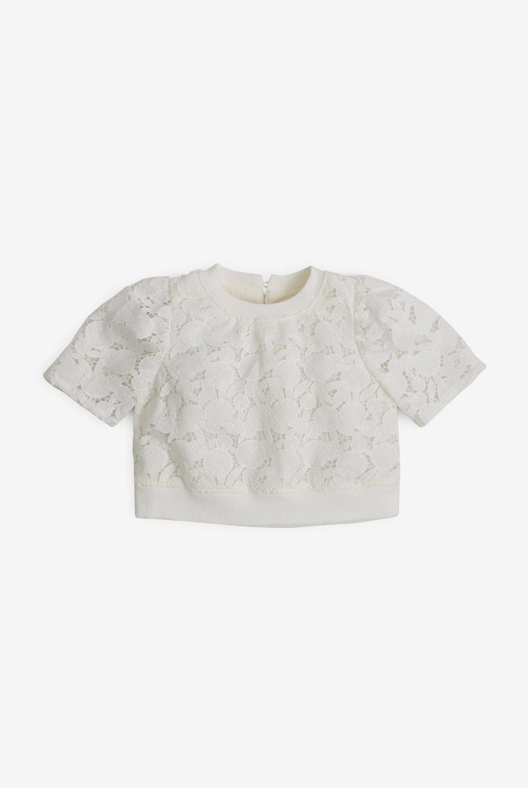 جينجرسنابس طقم بناتي بلوزة وتنورة دانتيل أوف وايت