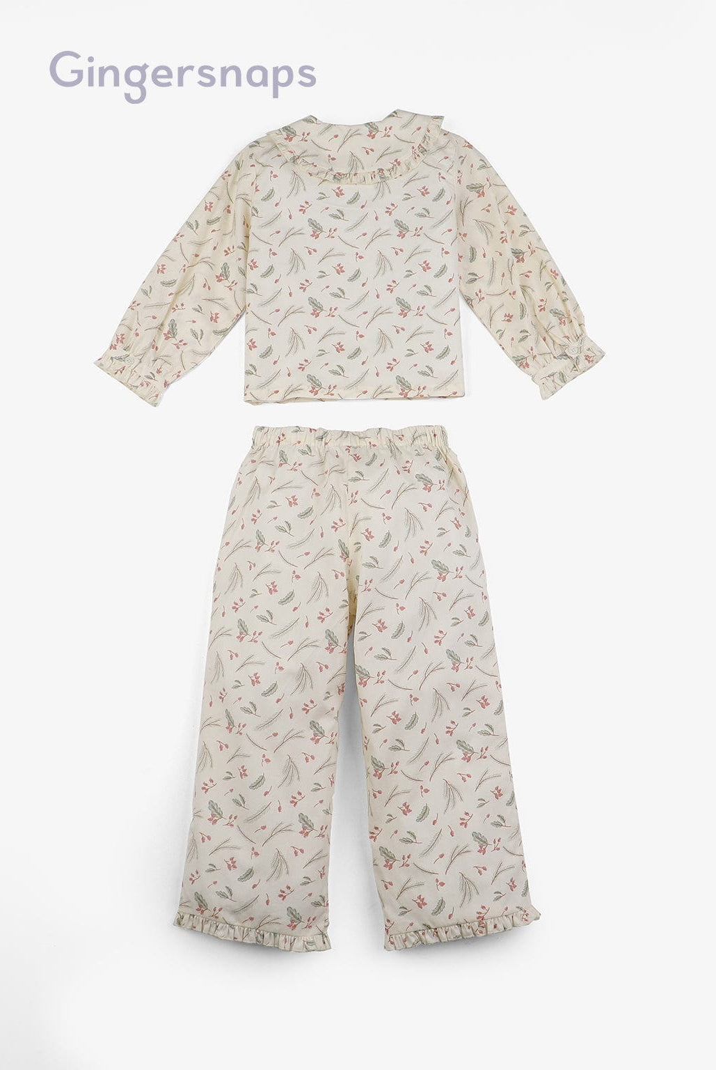 جينجرسنابس بيجامة نوم بناتي مشجرة بكرانيش خفيفة متعدد الألوان