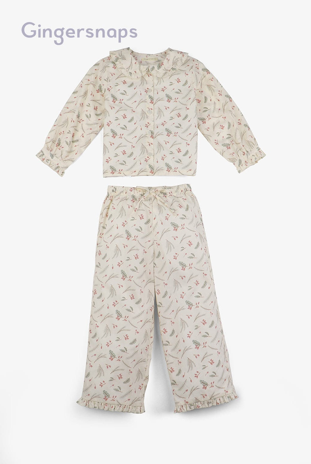 جينجرسنابس بيجامة نوم بناتي مشجرة بكرانيش خفيفة متعدد الألوان