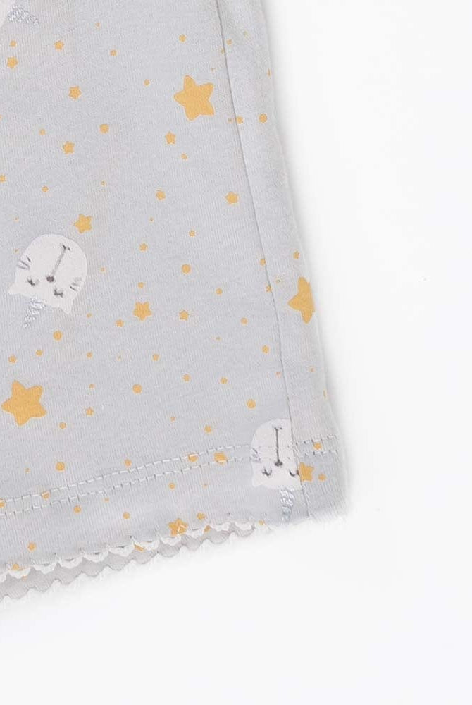 جينجرسنابس بيجامة بناتي مزينة بنمط أزرق بخاري