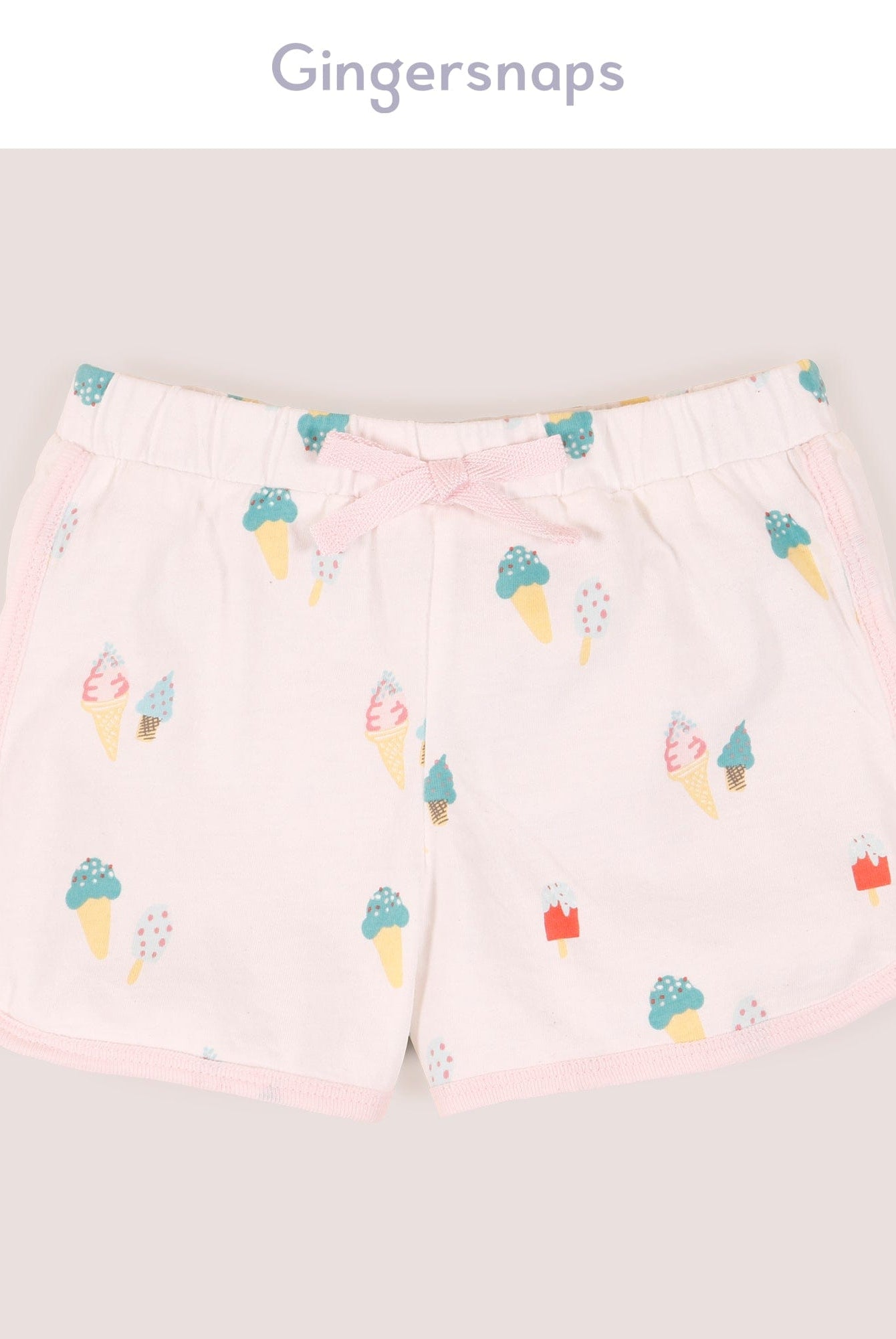 جينجرسنابس شورت بيجامة منقوش بناتي متعدد الألوان