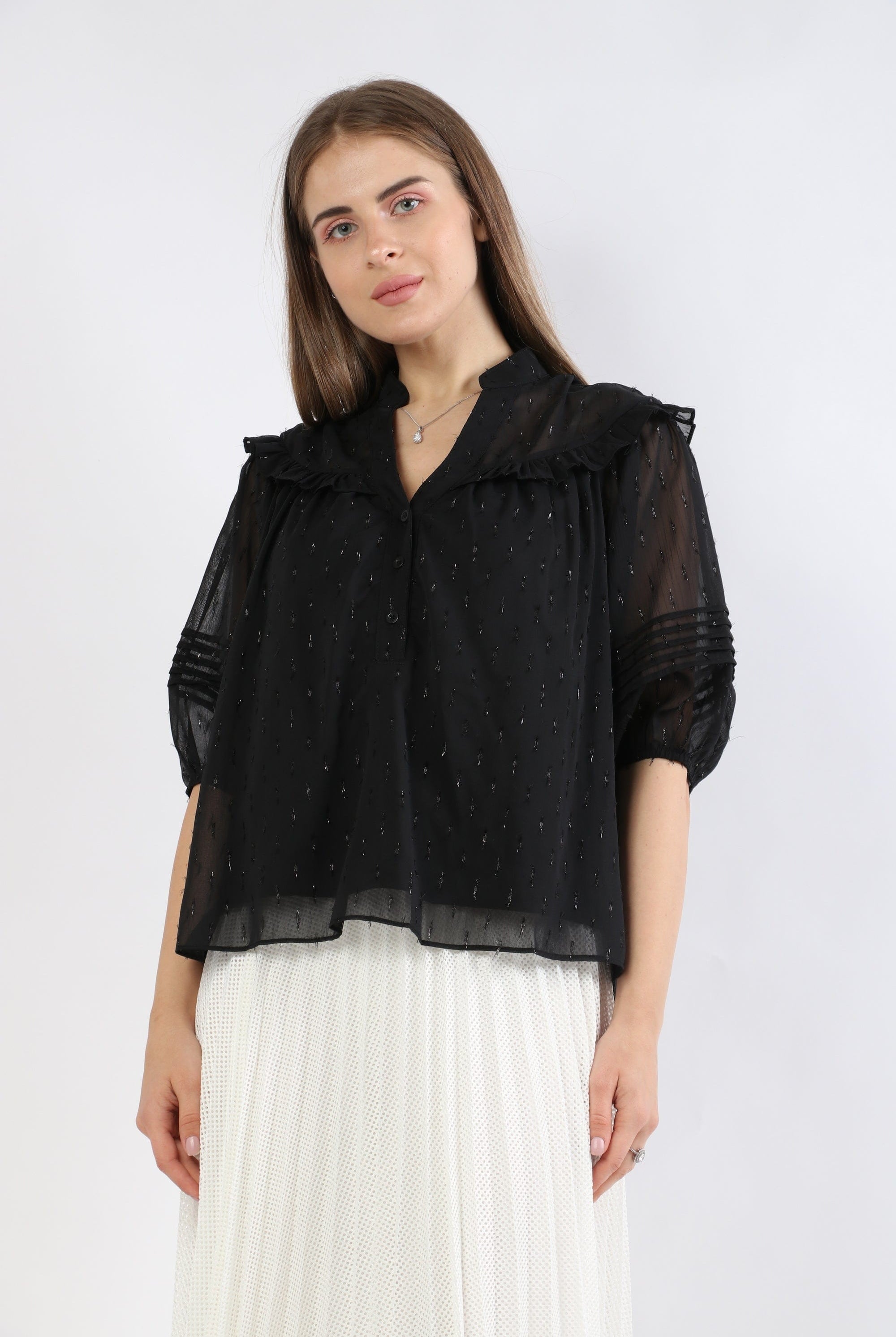 نتشي بلوزة سواريه نسائية سادة