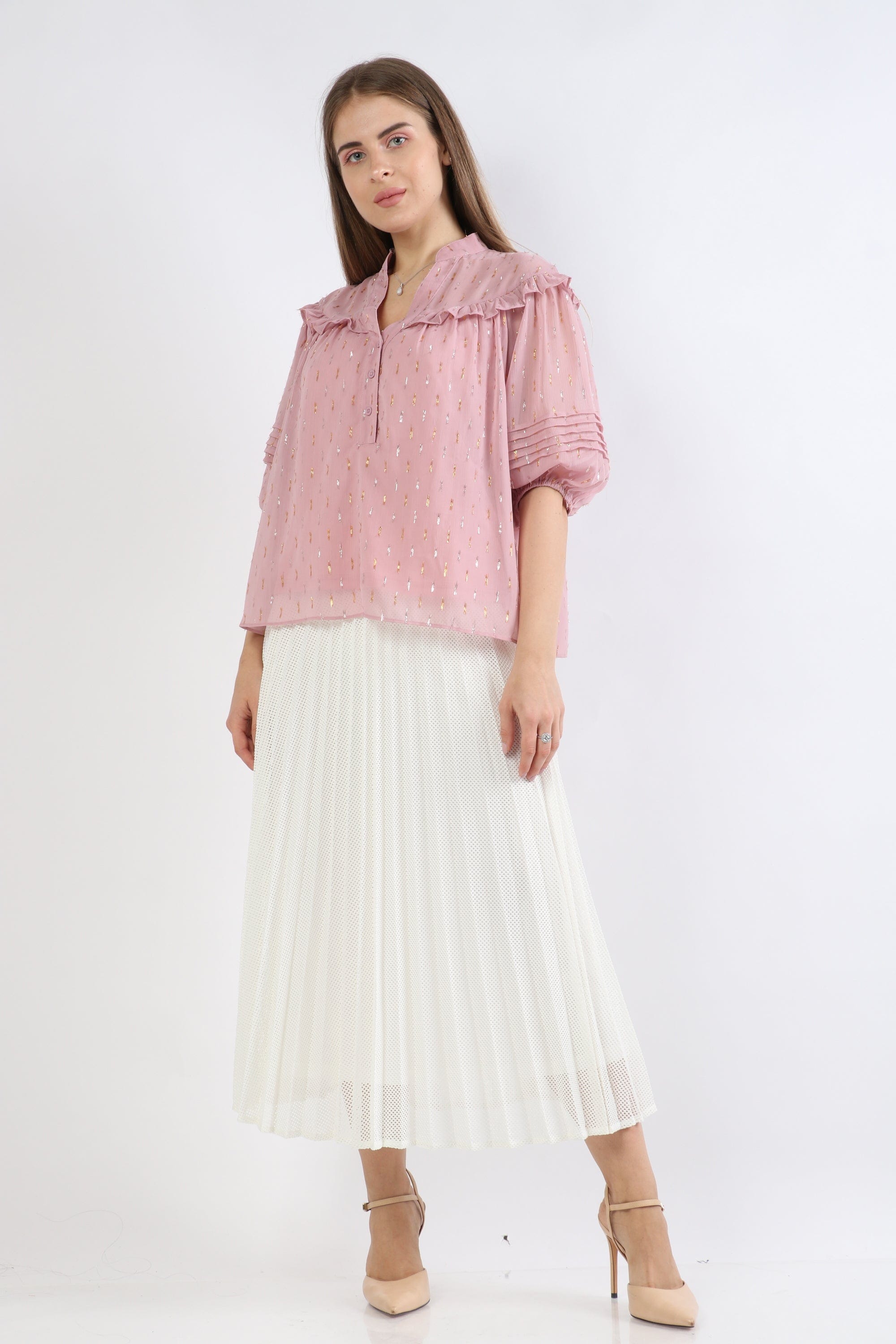 نتشي بلوزة سواريه نسائية سادة