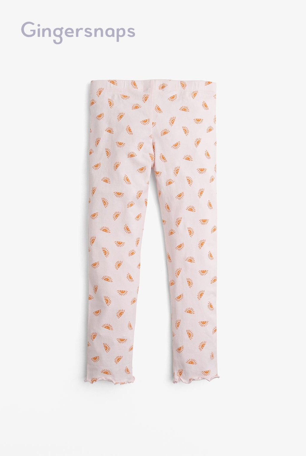 جينجرسنابس بنطلون بناتي بطبعة شمس وردي