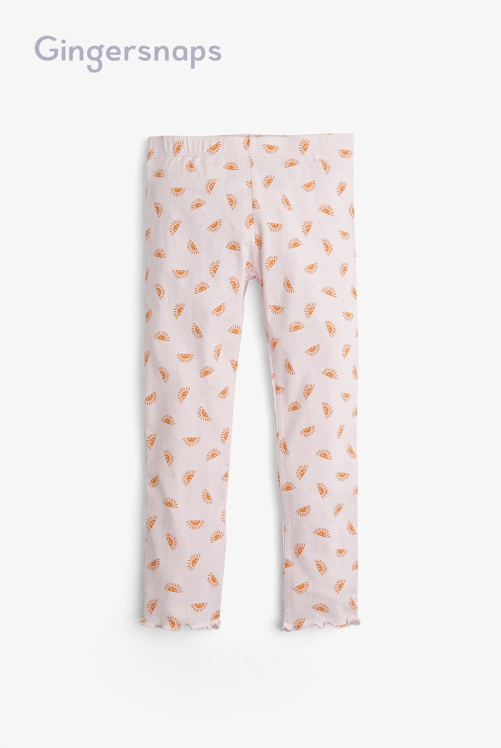 جينجرسنابس بنطلون بناتي بطبعة شمس وردي