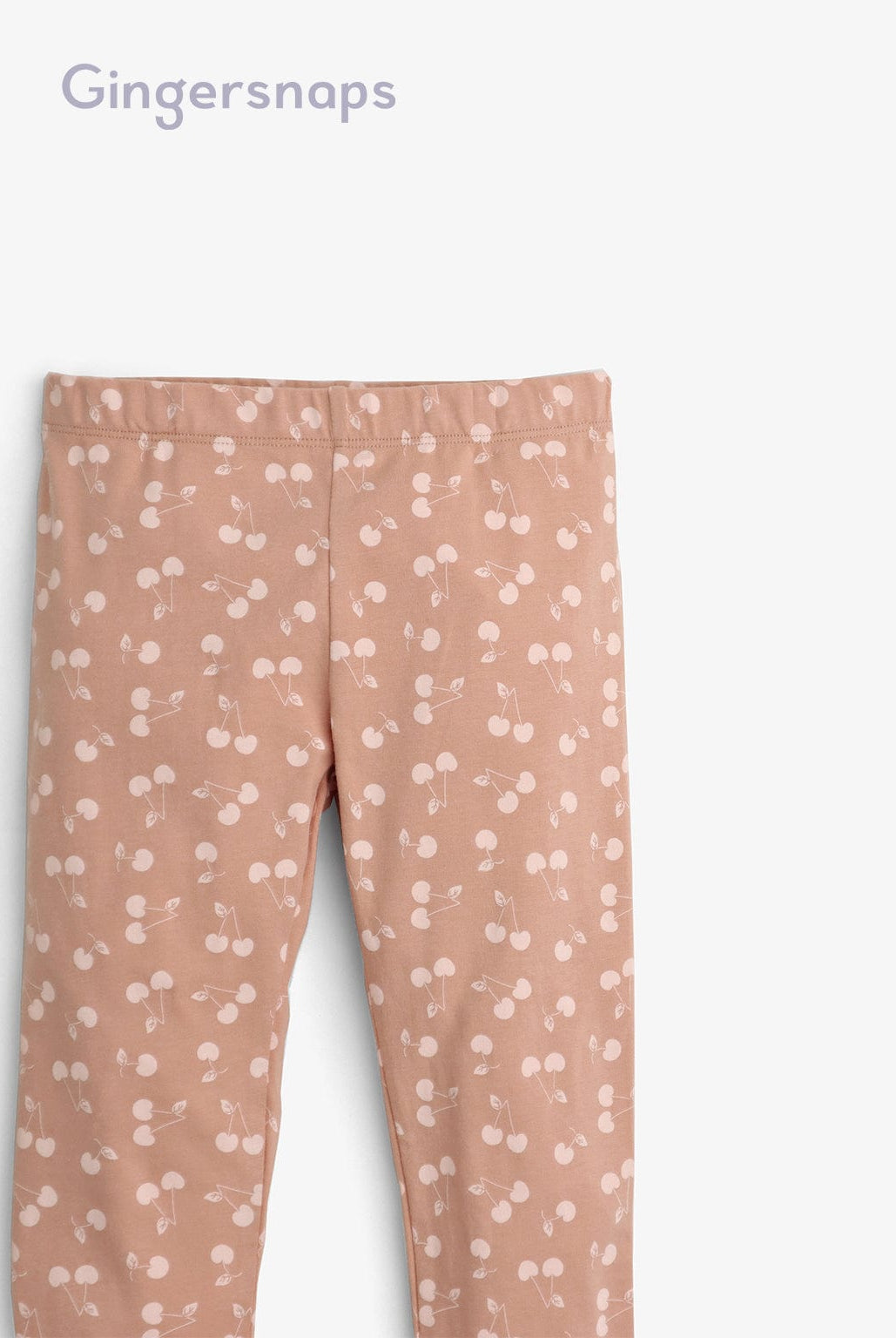 جينجرسنابس بنطلون بناتي منقوشة بنقشة كرز بني